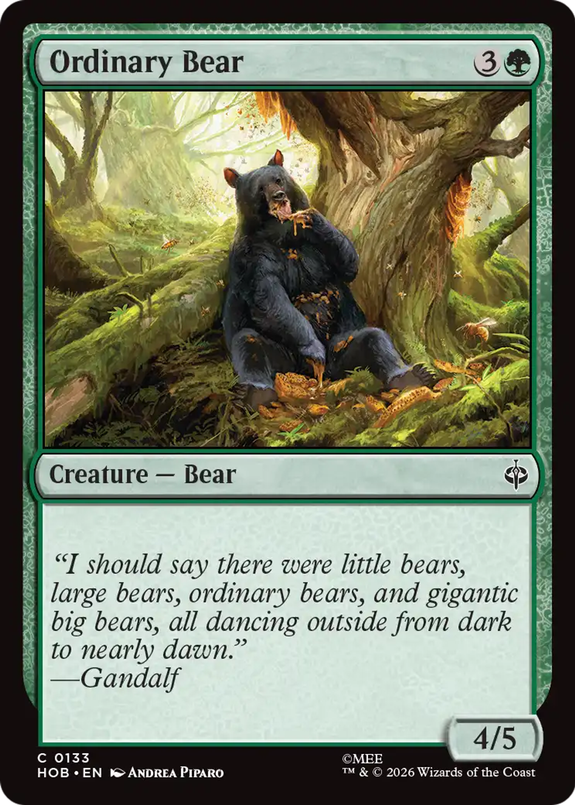 Ordinary Bear — The Hobbit — Magic: The Gathering