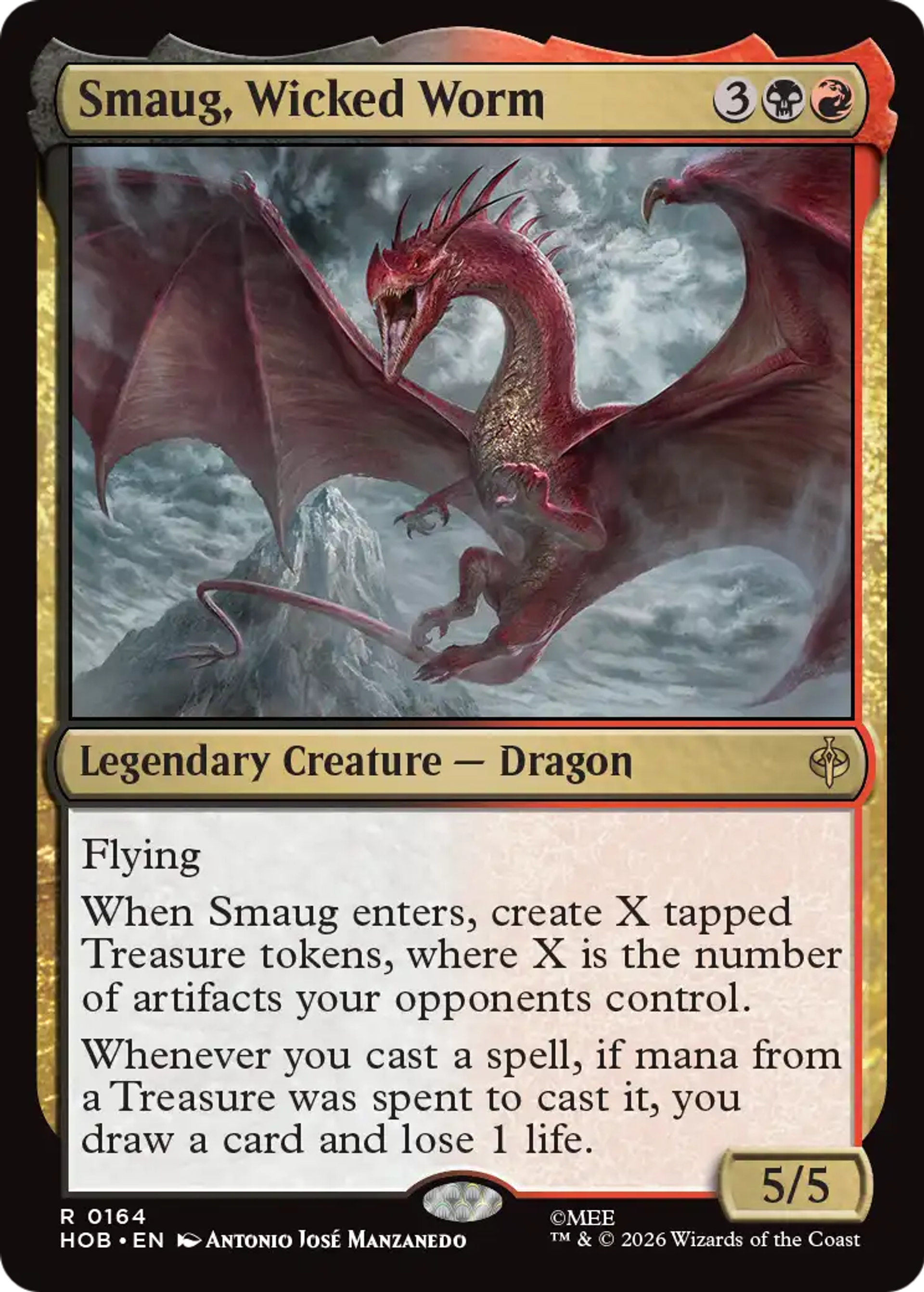 Smaug, Wicked Worm — The Hobbit — Magic: The Gathering