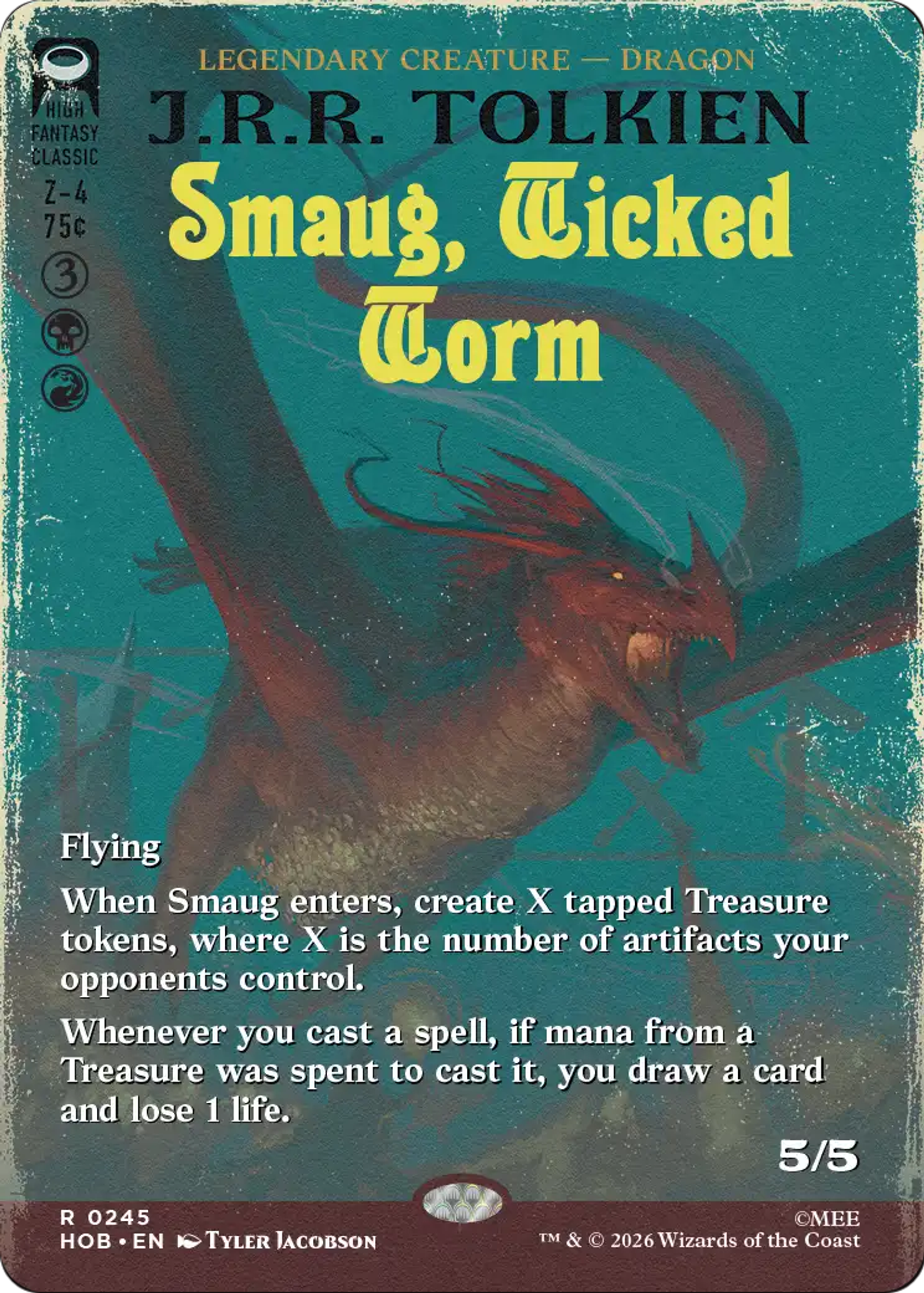 Smaug, Wicked Worm — The Hobbit — Magic: The Gathering