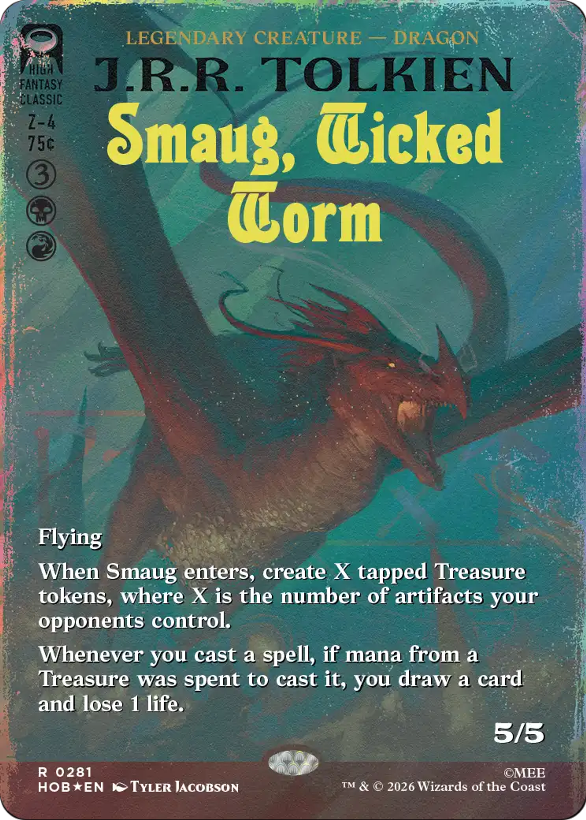 Smaug, Wicked Worm — The Hobbit — Magic: The Gathering