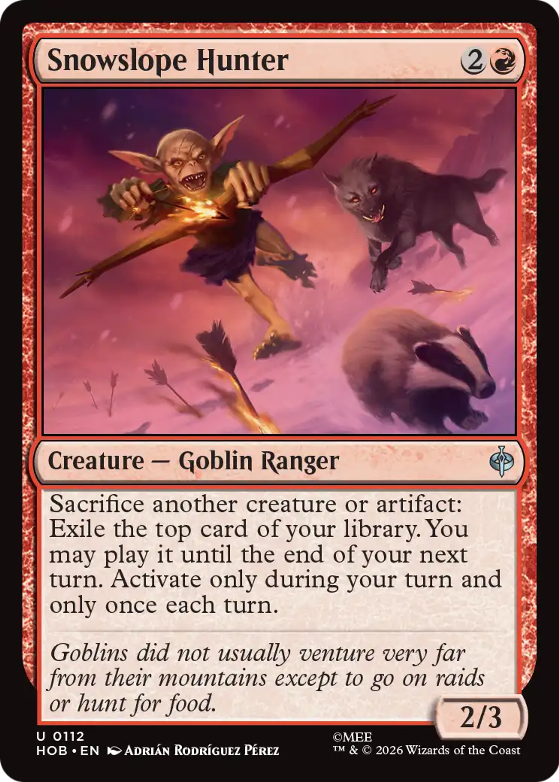 Snowslope Hunter — The Hobbit — Magic: The Gathering