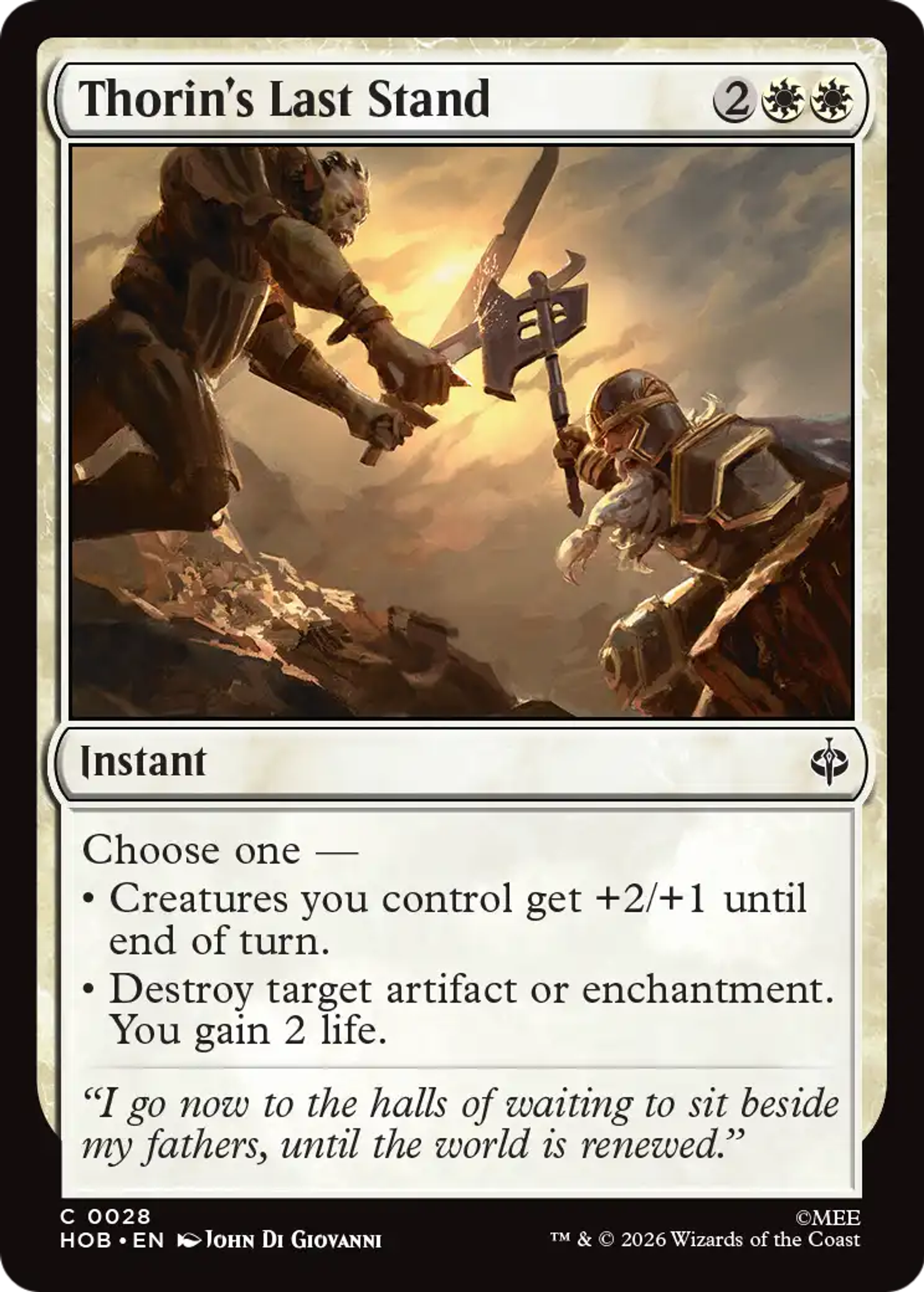 Thorin's Last Stand — The Hobbit — Magic: The Gathering