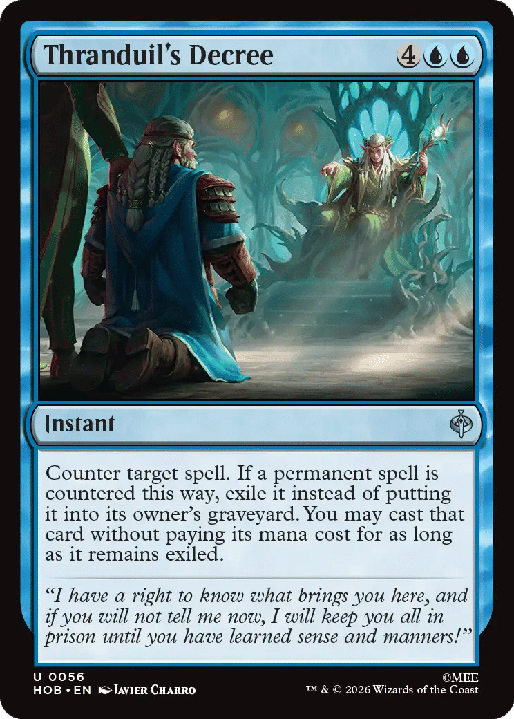 Thranduil's Decree — The Hobbit — Magic: The Gathering