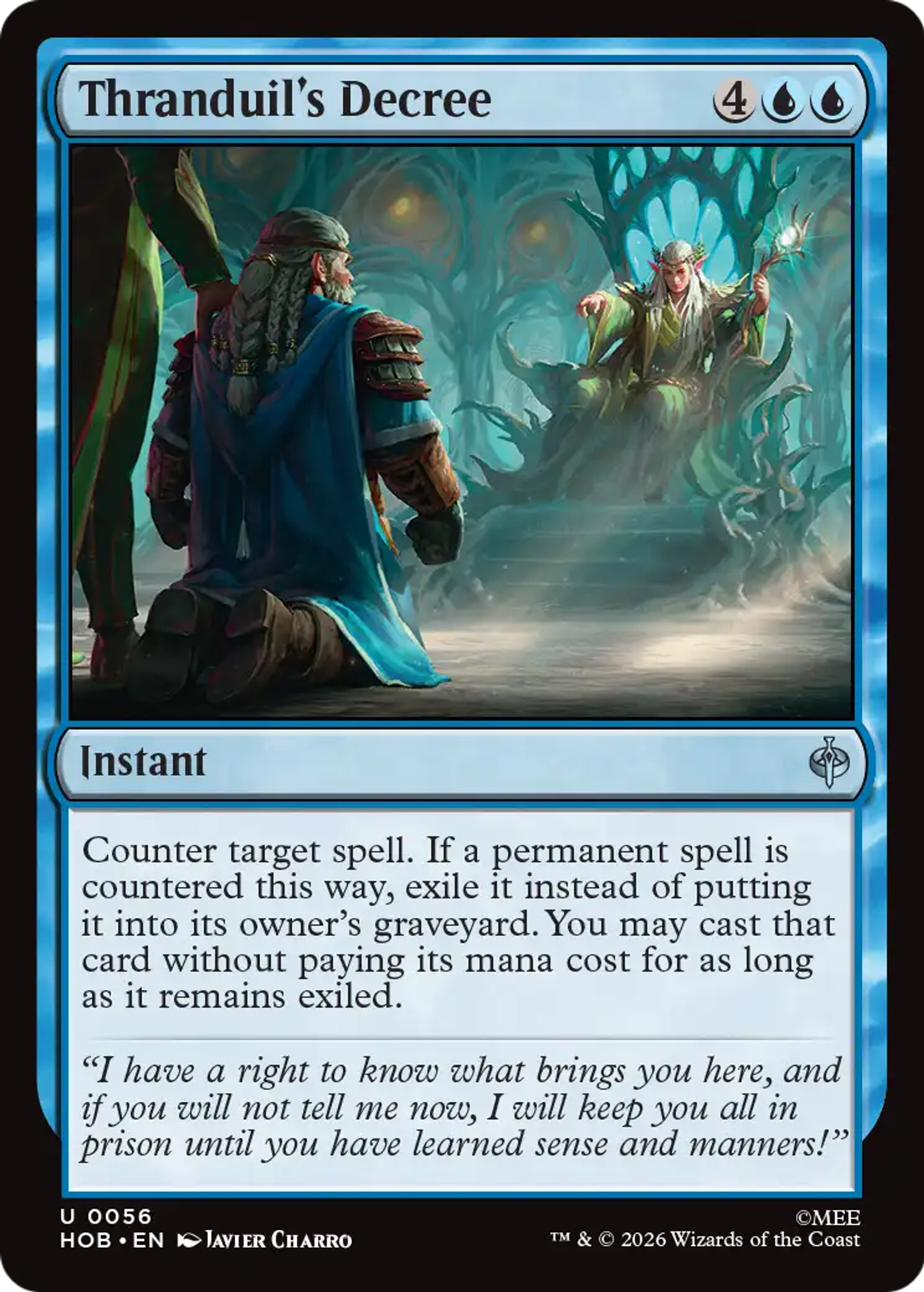 Thranduil's Decree — The Hobbit — Magic: The Gathering