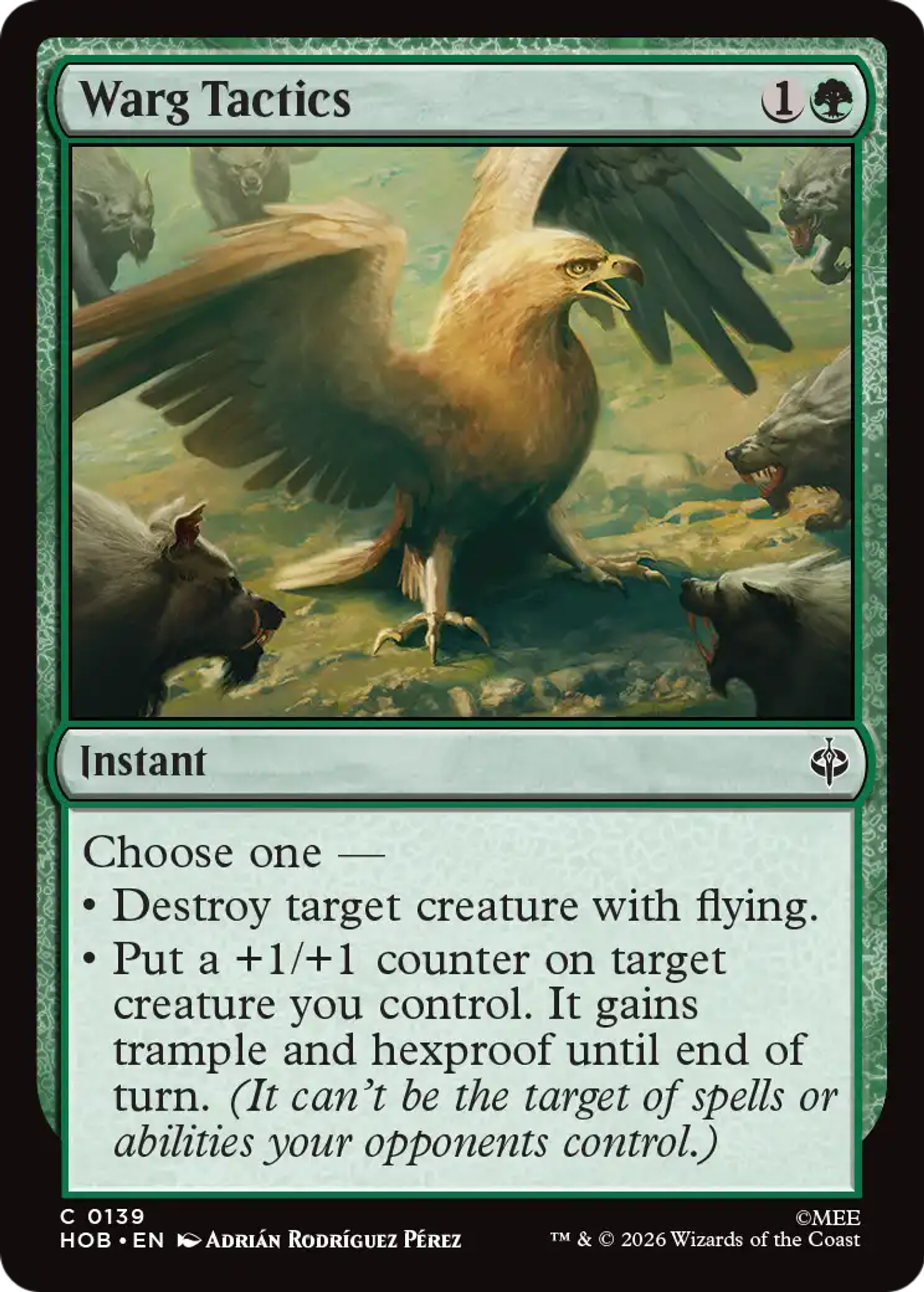 Warg Tactics — The Hobbit — Magic: The Gathering