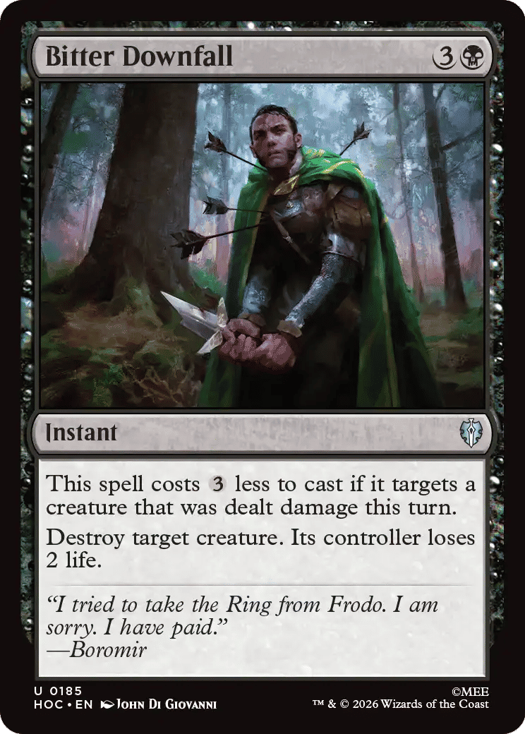 Bitter Downfall — The Hobbit Eternal — Magic: The Gathering