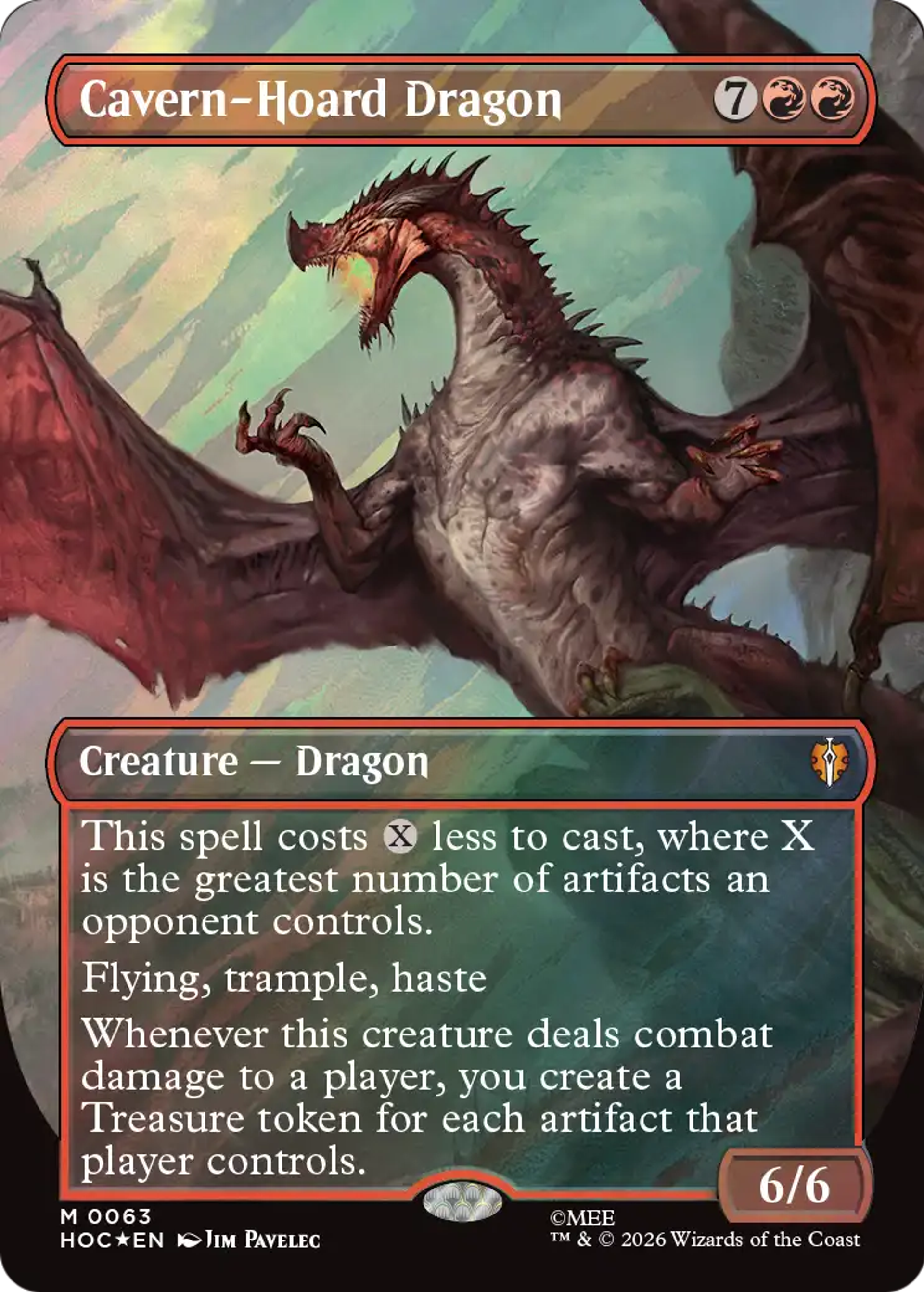 Dragon à la caverne au trésor — The Hobbit Eternal — Magic: The Gathering