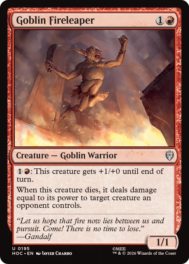 Goblin Fireleaper — The Hobbit Eternal — Magic: The Gathering