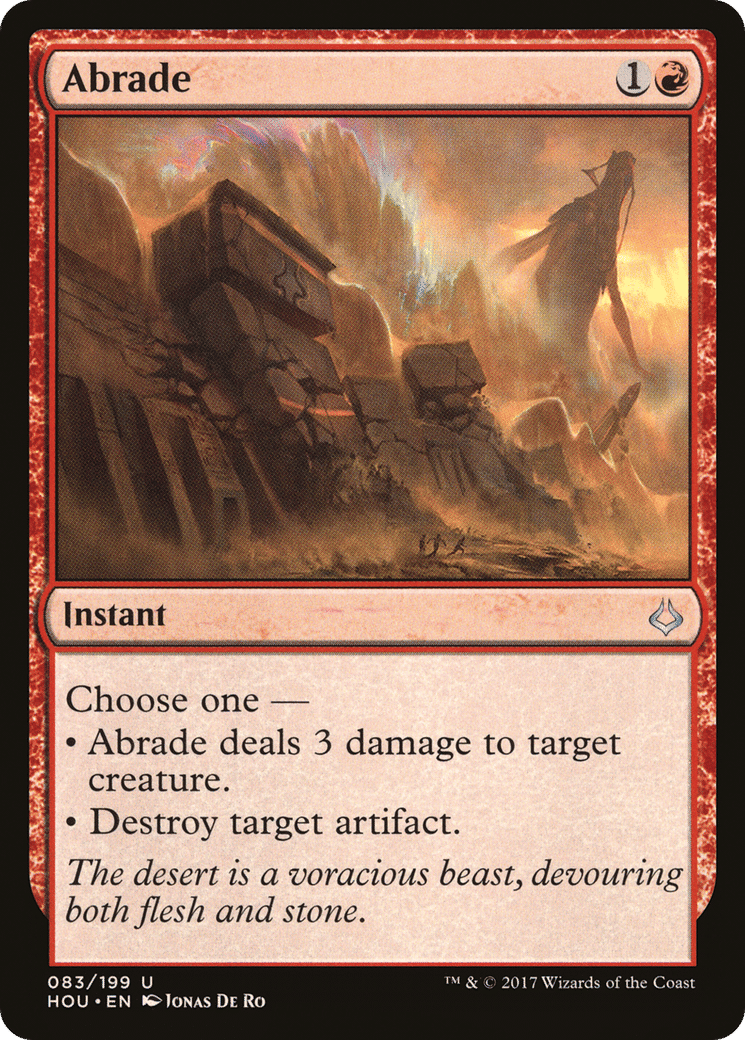 Abrade — Hour of Devastation — Magic: The Gathering