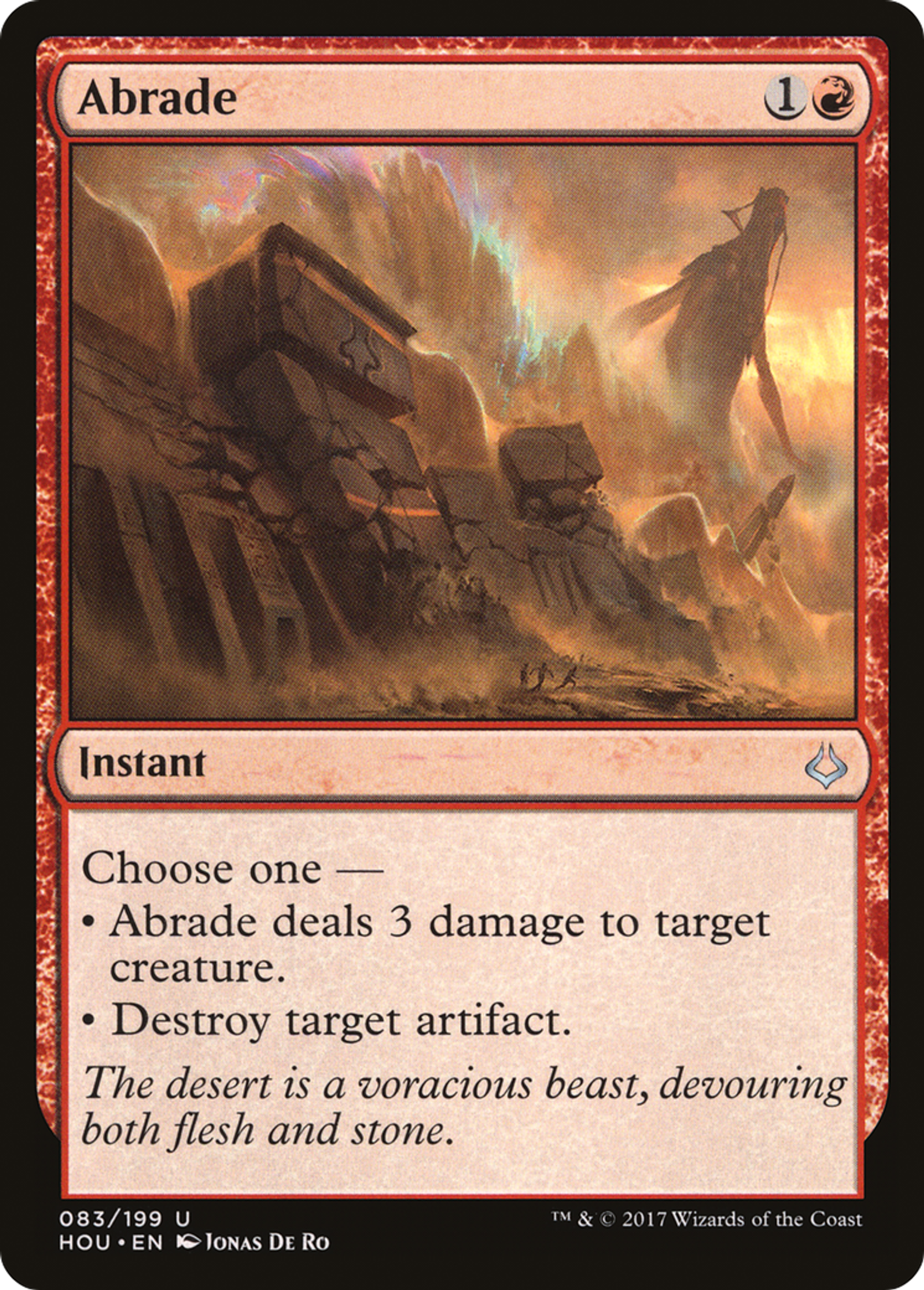 Abrade — Hour of Devastation — Magic: The Gathering