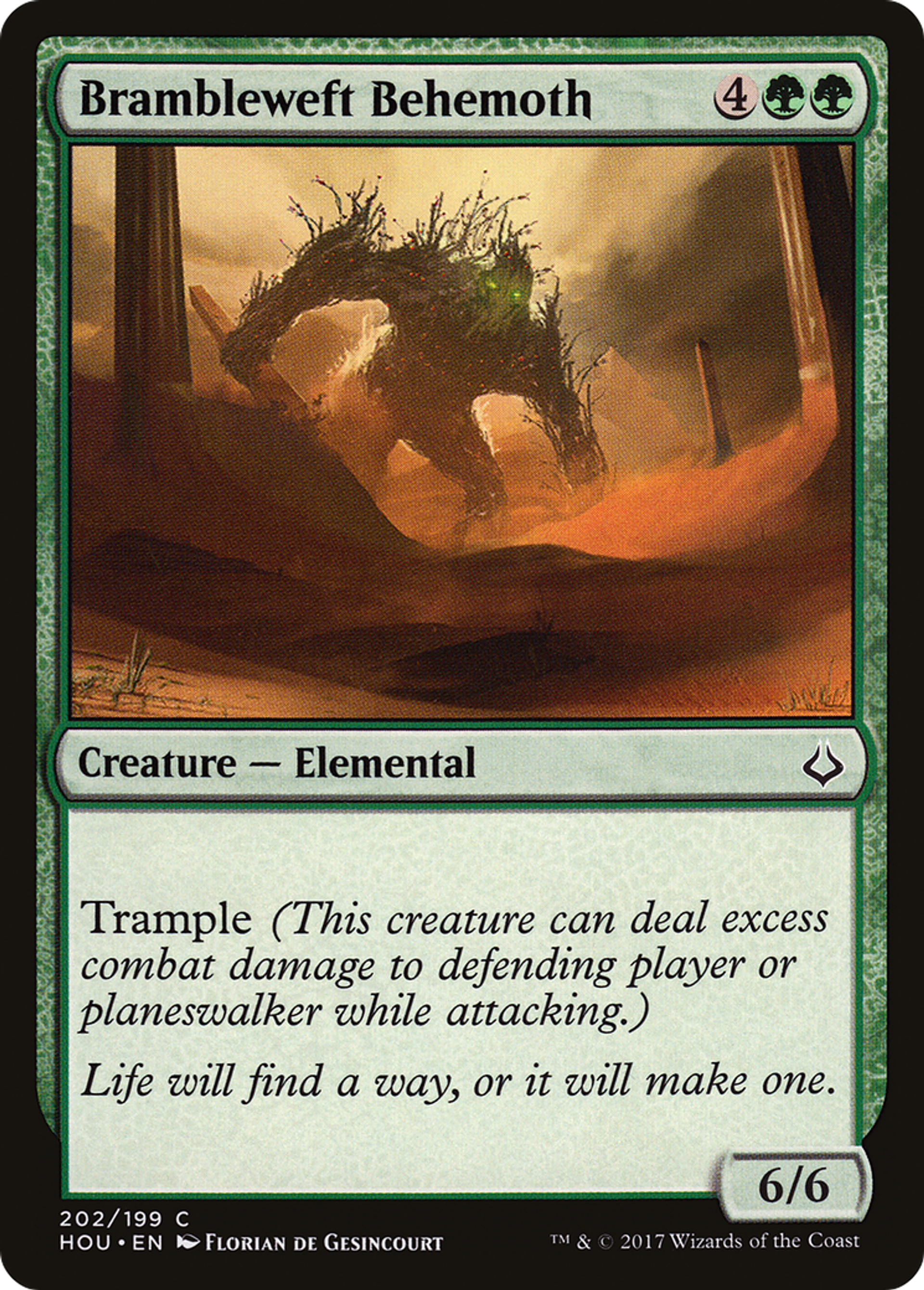 Brambleweft Behemoth — Hour of Devastation — Magic: The Gathering