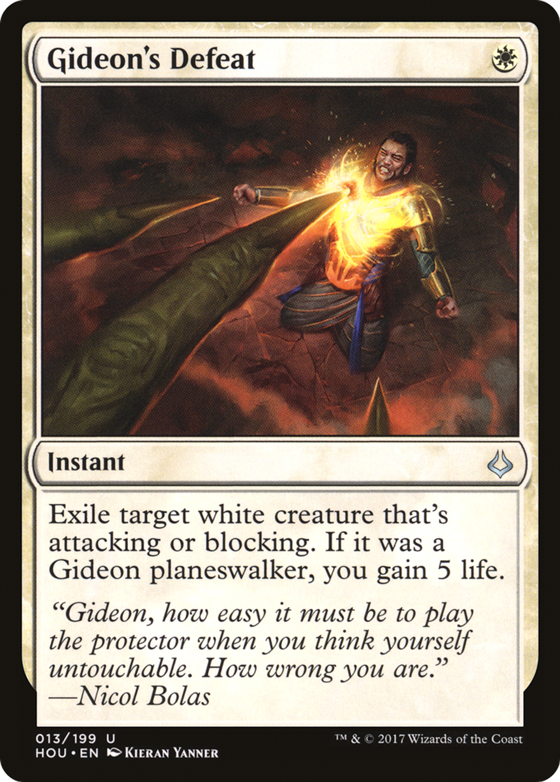 Gideon's Defeat — Hour of Devastation — Magic: The Gathering