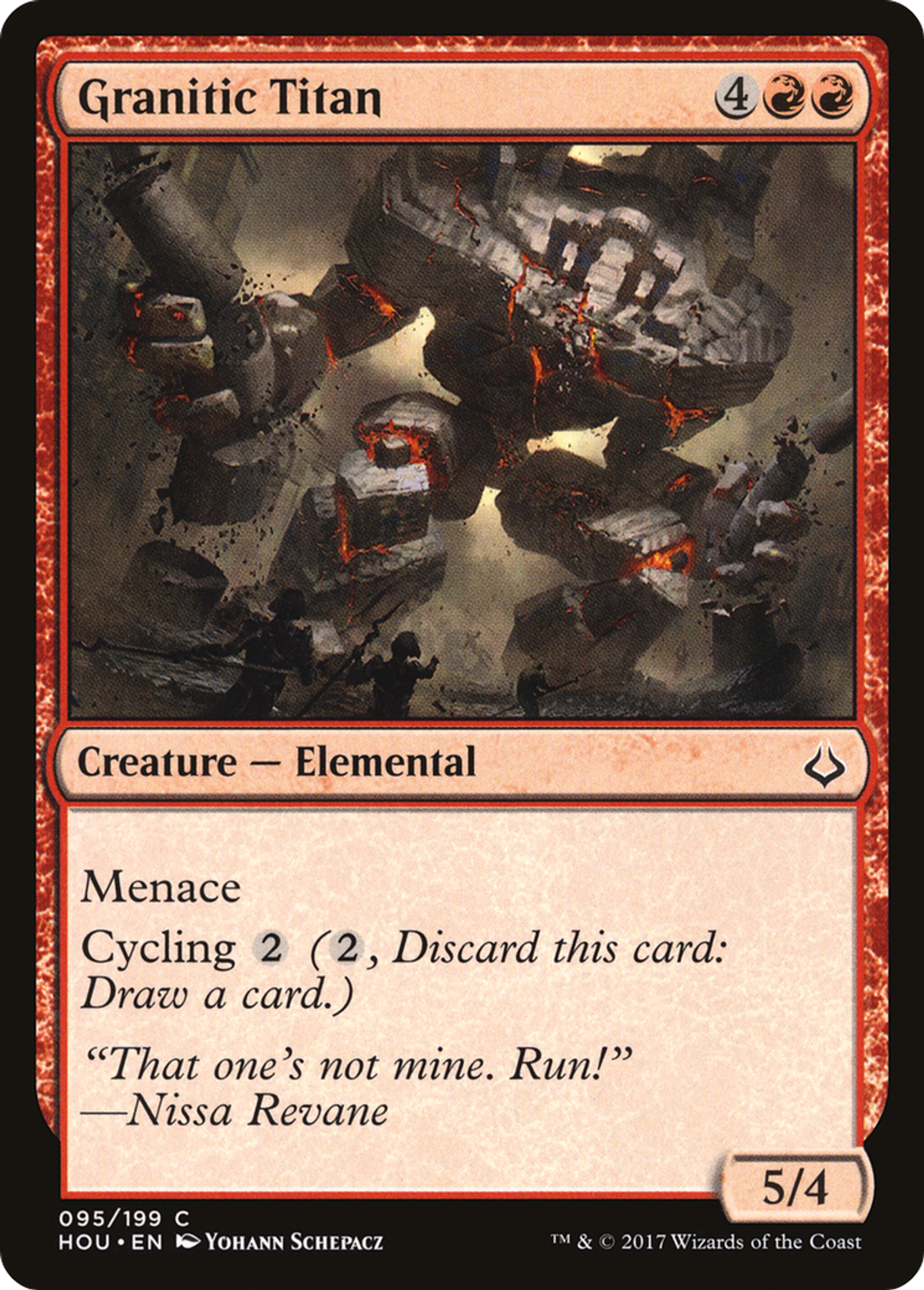 Granitic Titan — Hour of Devastation — Magic: The Gathering