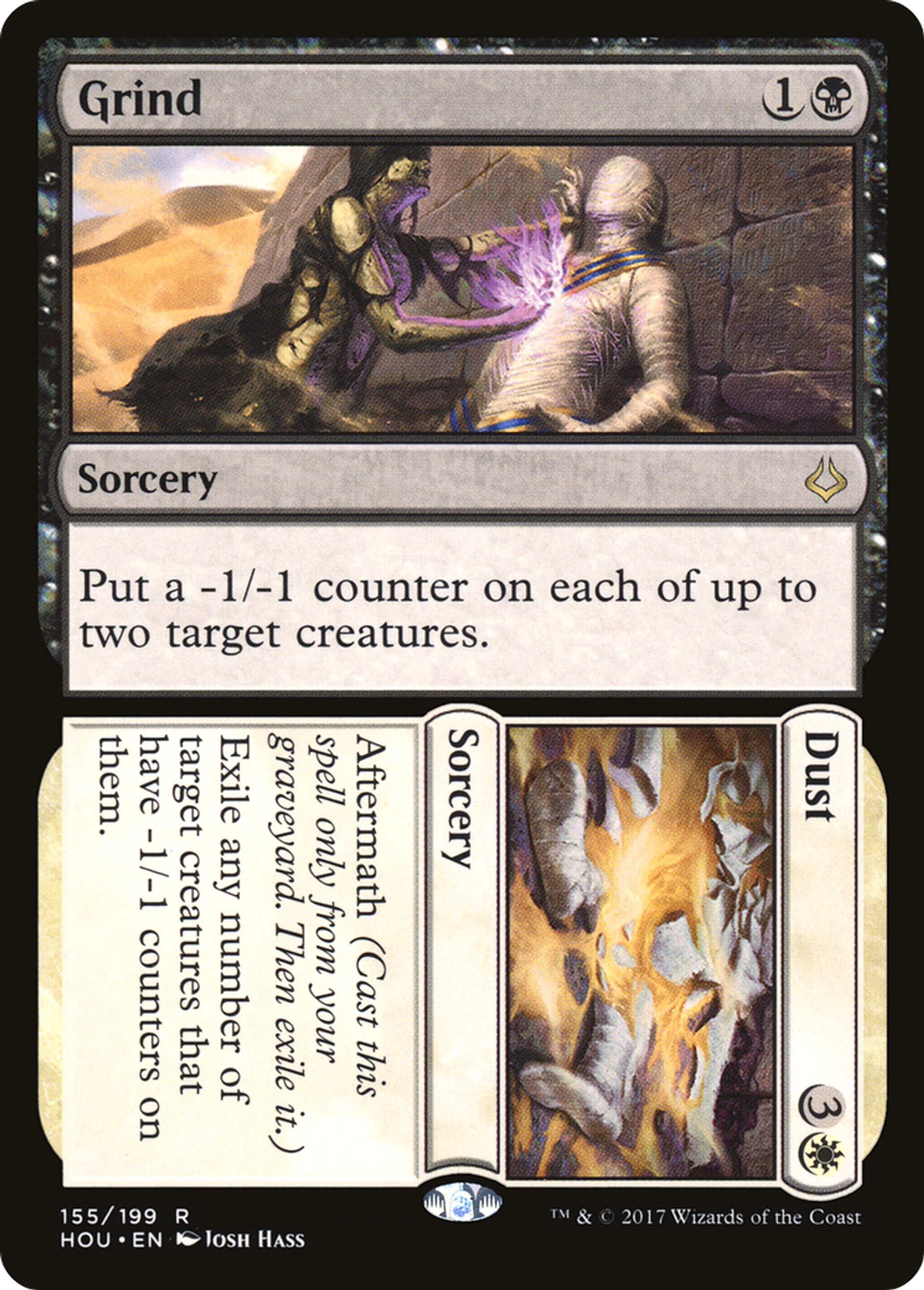 Grind // Dust — Hour of Devastation — Magic: The Gathering