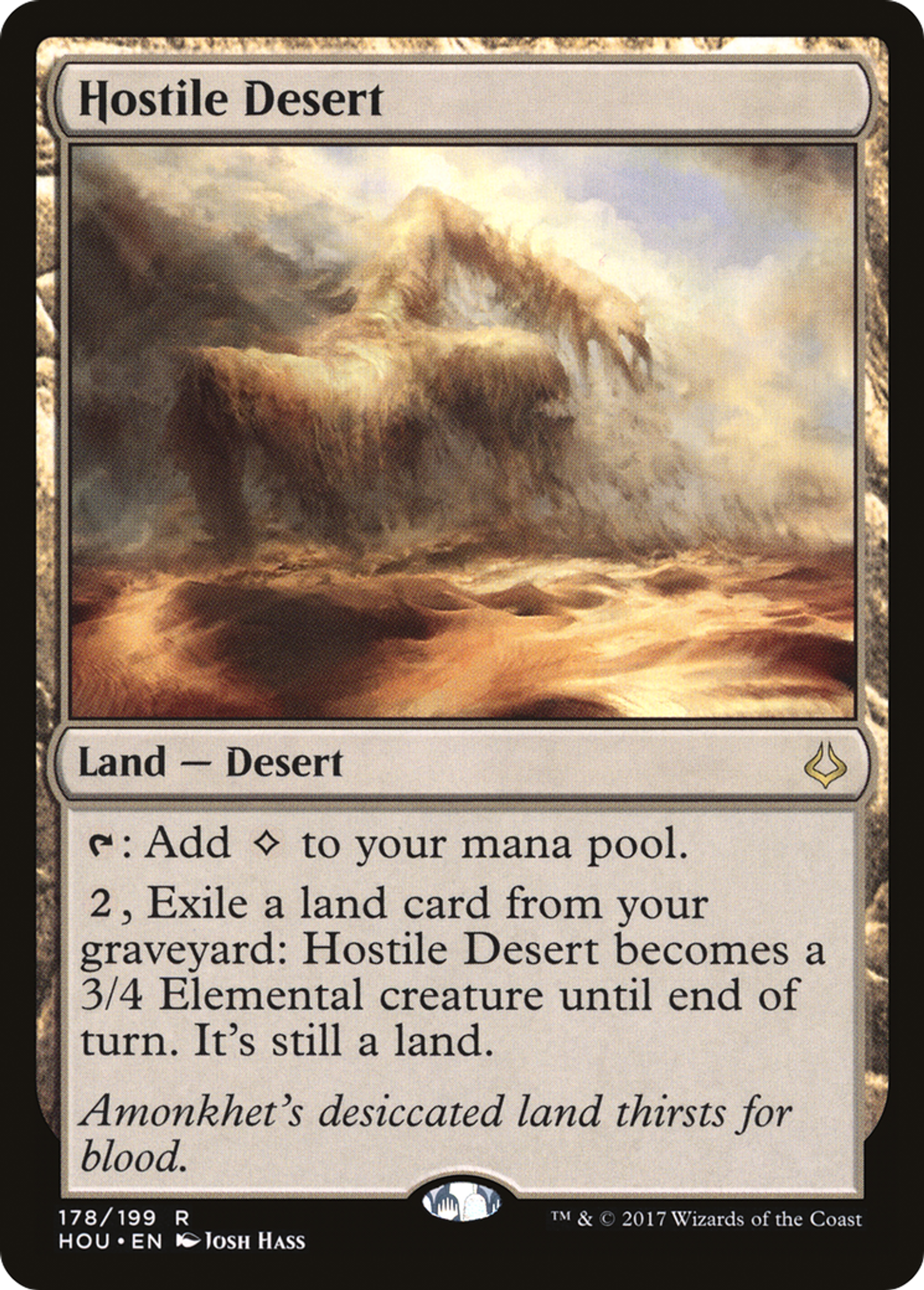 Hostile Desert — Hour of Devastation — Magic: The Gathering
