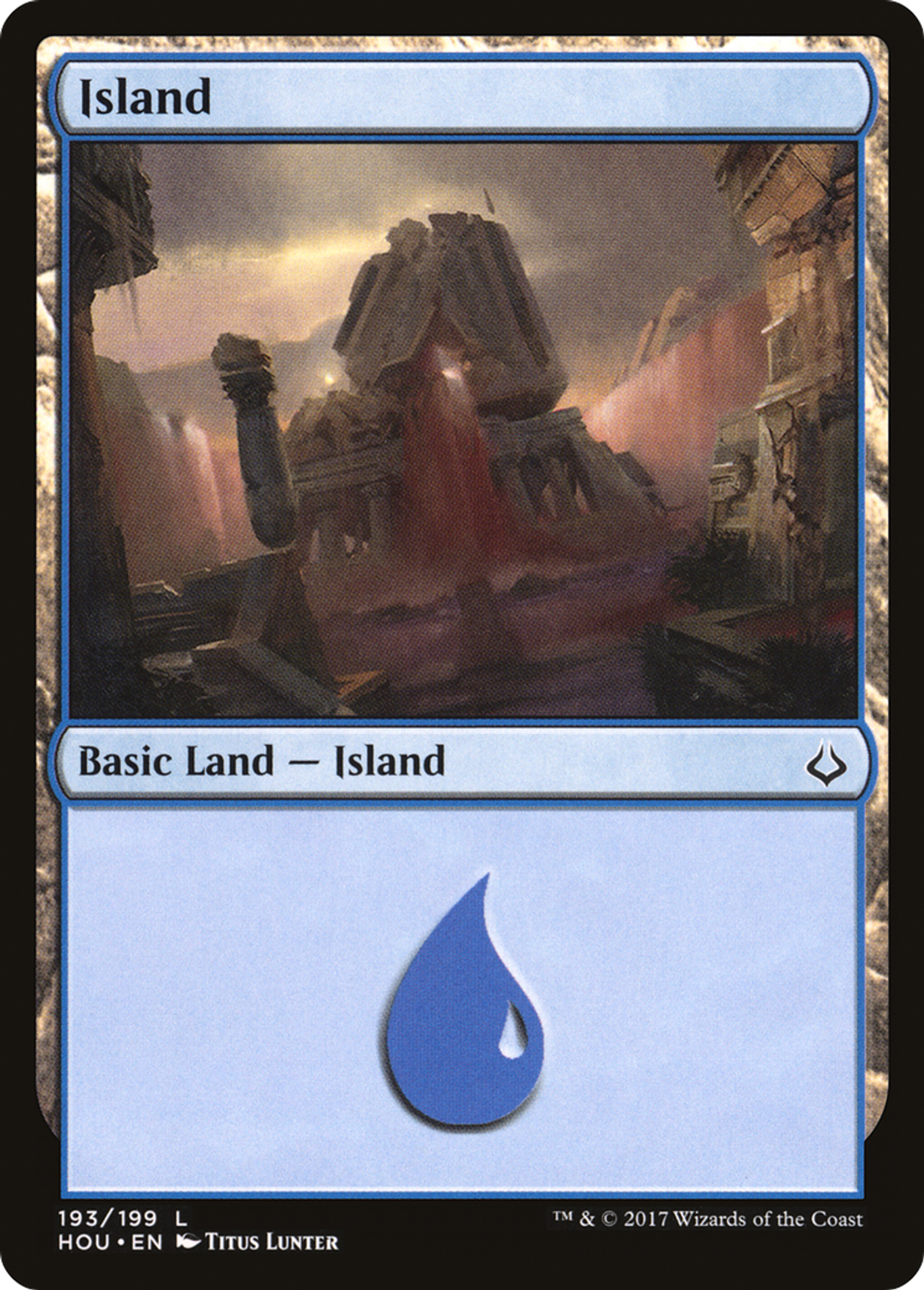Island — Hour of Devastation — Magic: The Gathering
