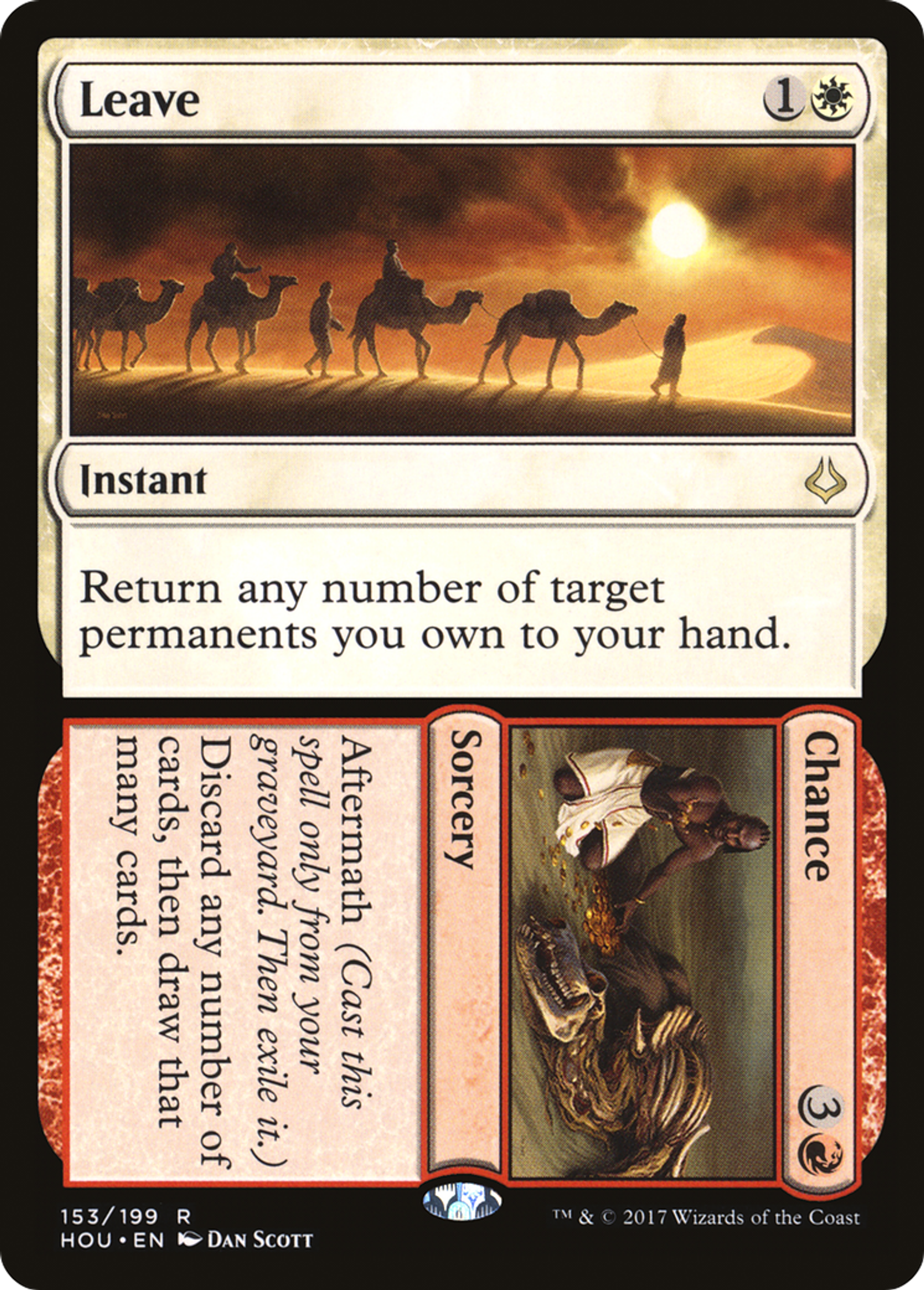 Laisser // Hasard — Hour of Devastation — Magic: The Gathering