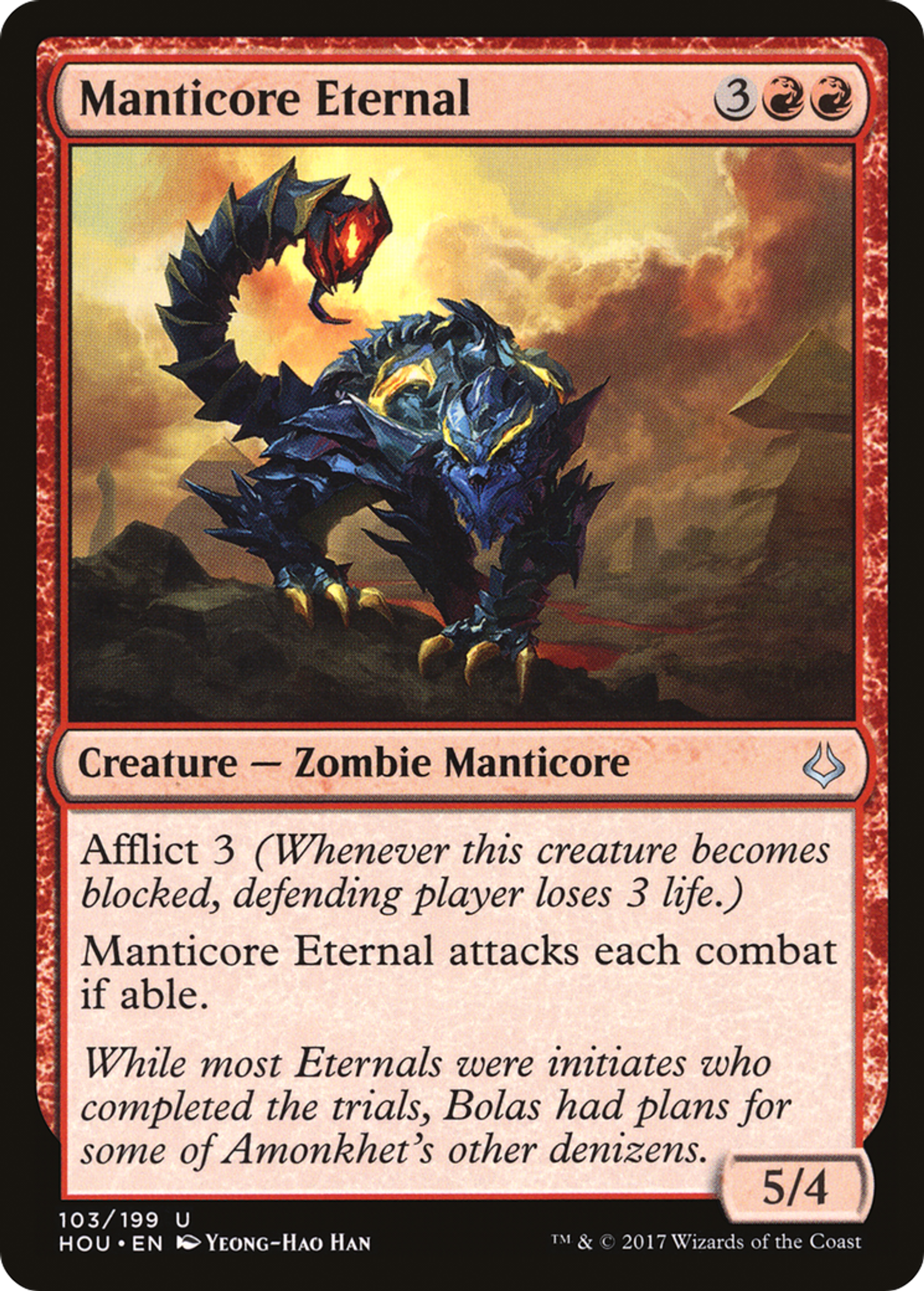 Éternelle manticore — Hour of Devastation — Magic: The Gathering