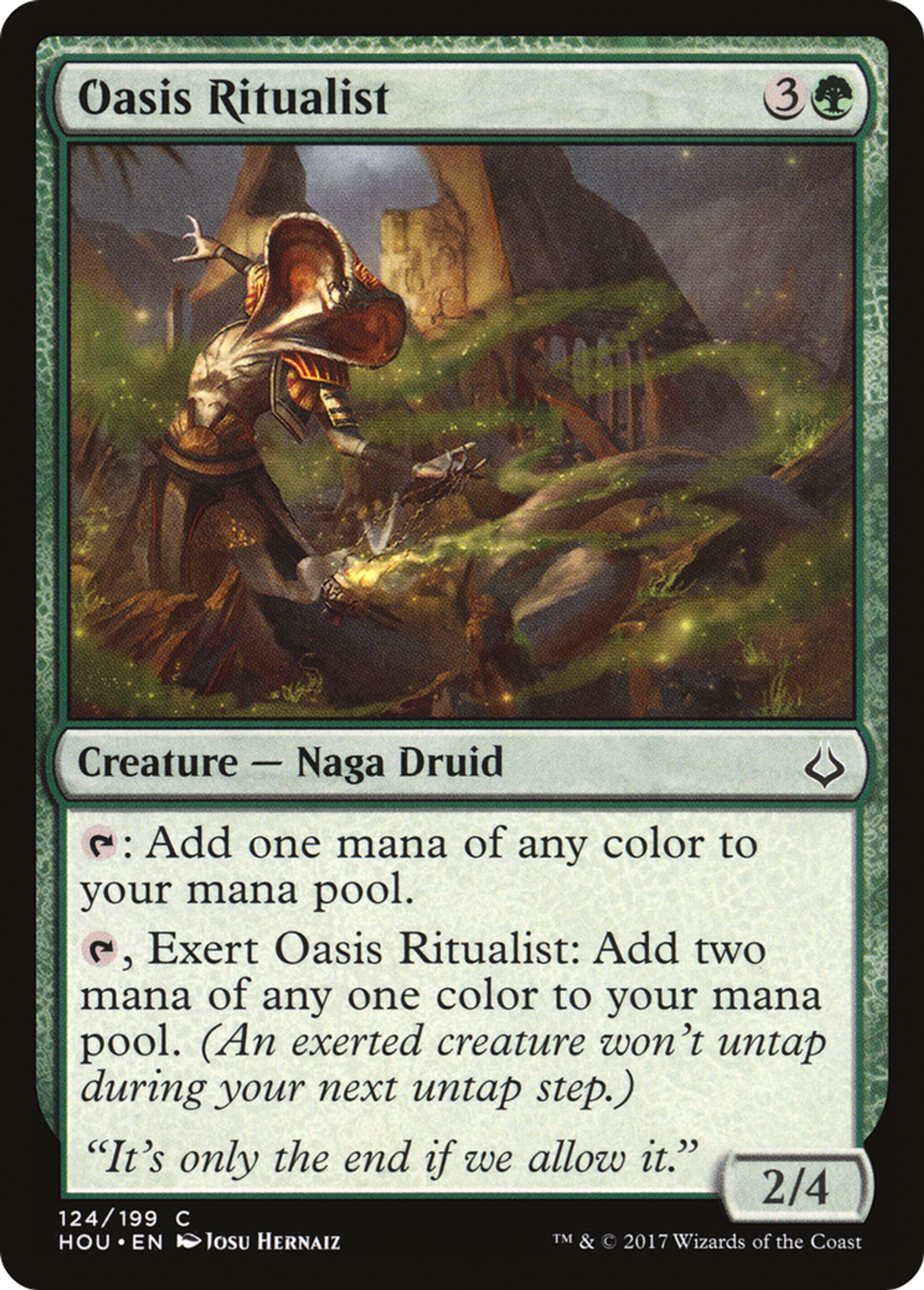 Ritualiste de l'oasis — Hour of Devastation — Magic: The Gathering