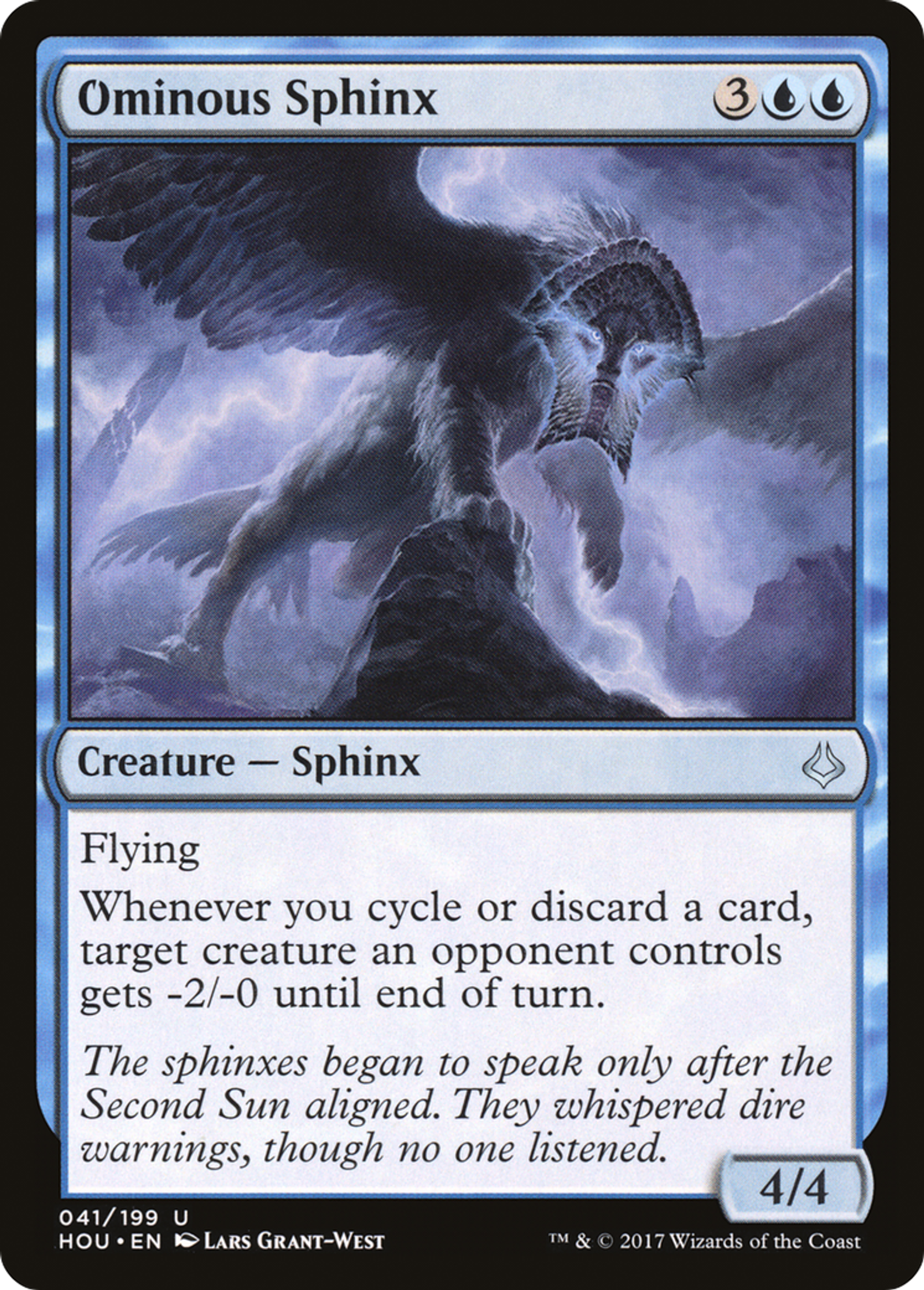 Ominous Sphinx — Hour of Devastation — Magic: The Gathering