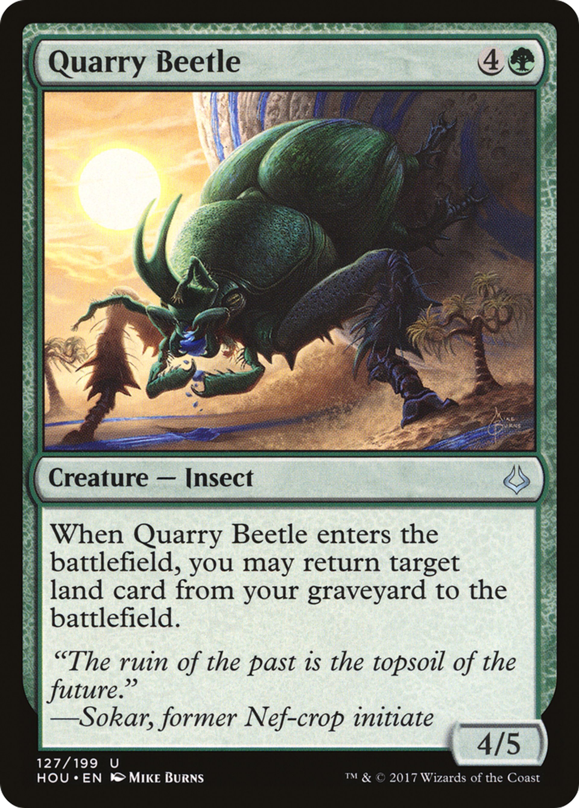 Quarry Beetle — Hour of Devastation — Magic: The Gathering