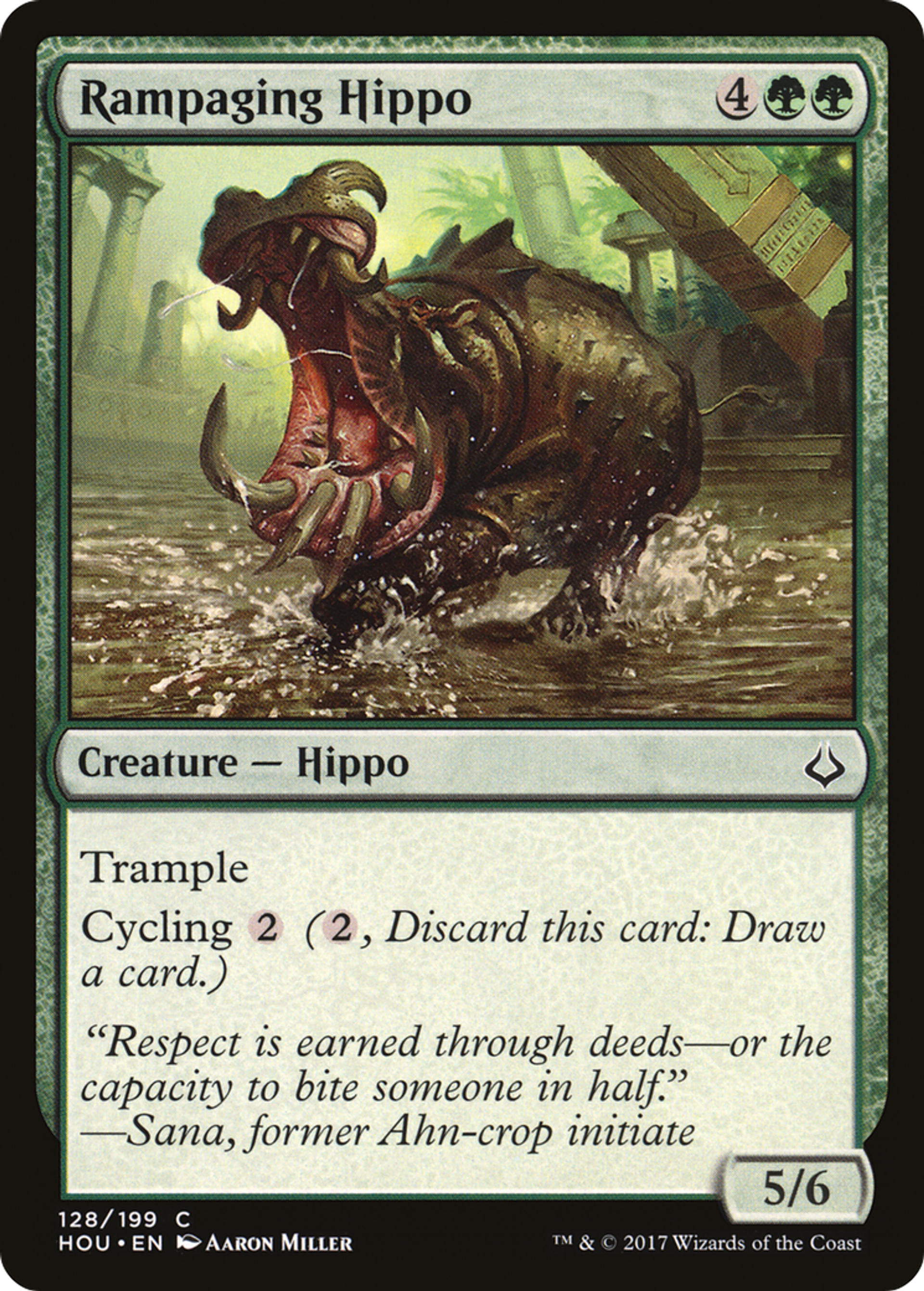 Rampaging Hippo — Hour of Devastation — Magic: The Gathering