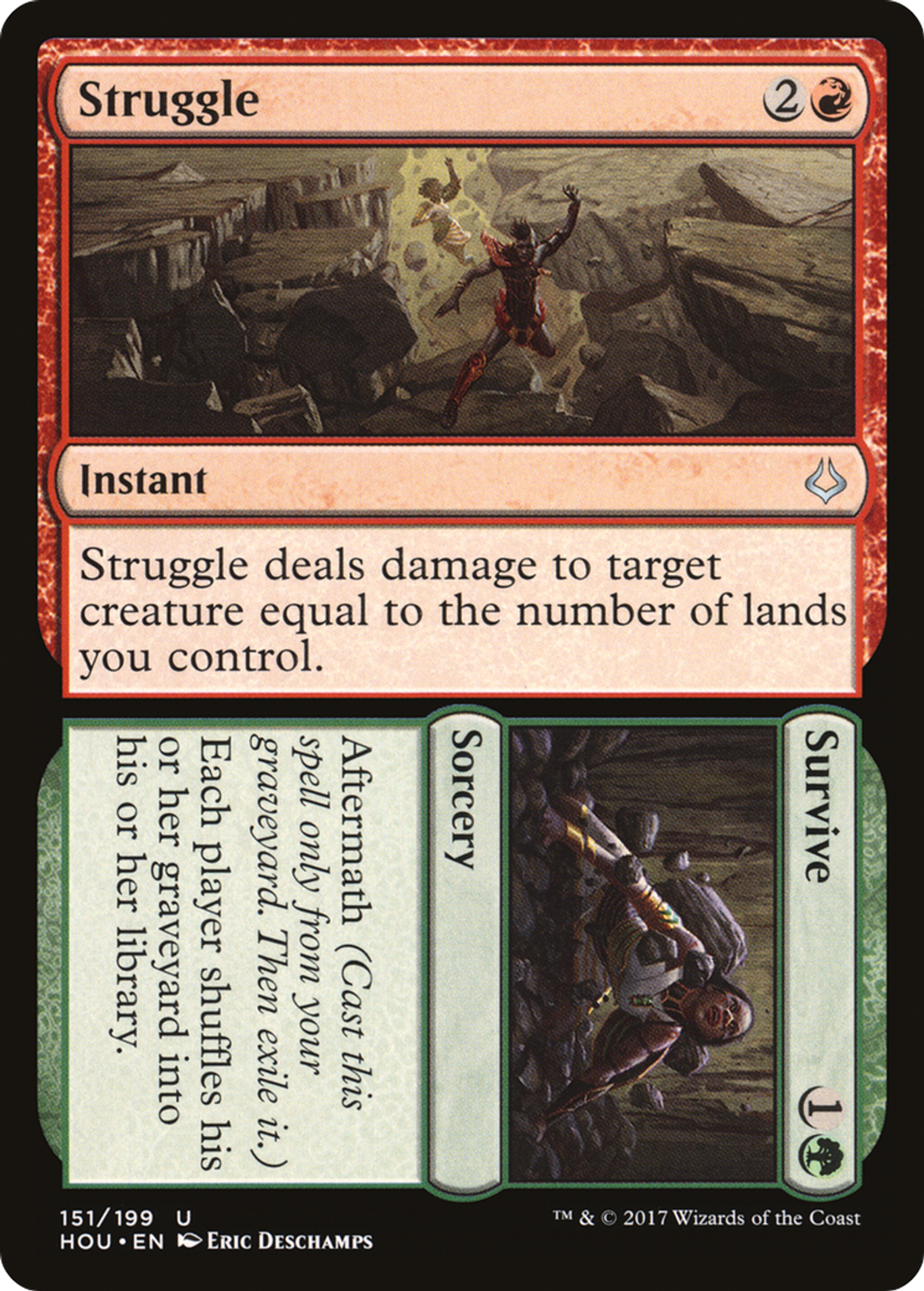 Struggle // Survive — Hour of Devastation — Magic: The Gathering