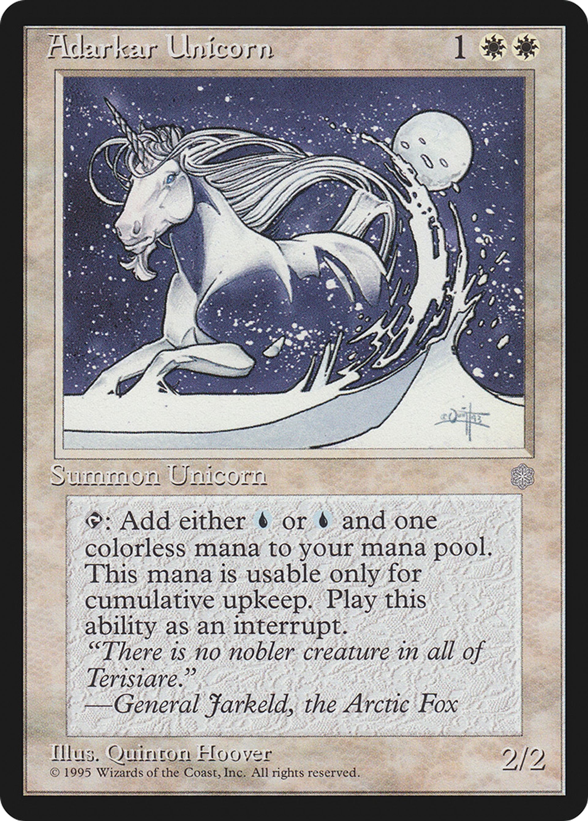 Adarkar Unicorn — Ice Age — Magic: The Gathering