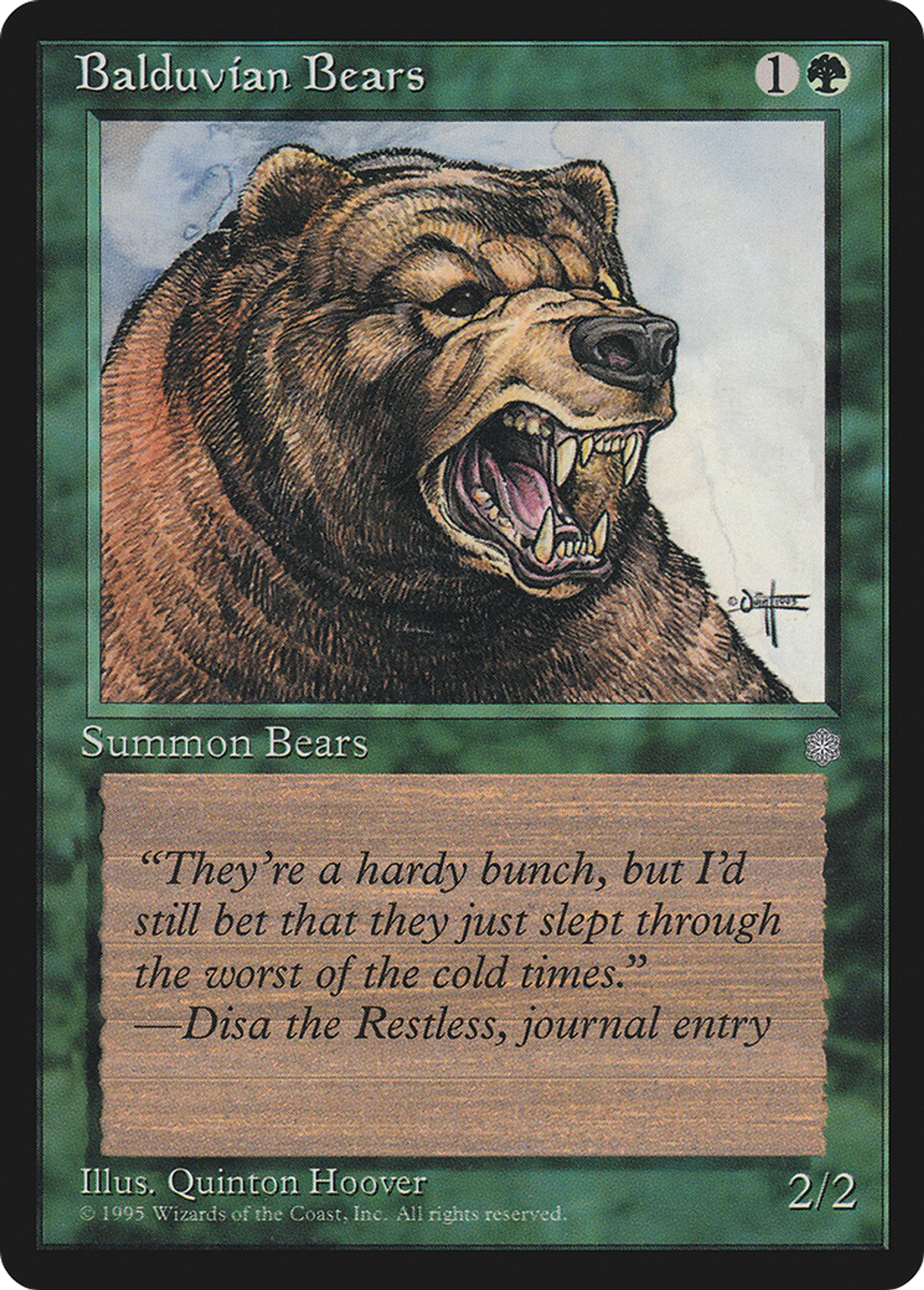 Balduvian Bears — Ice Age — Magic: The Gathering