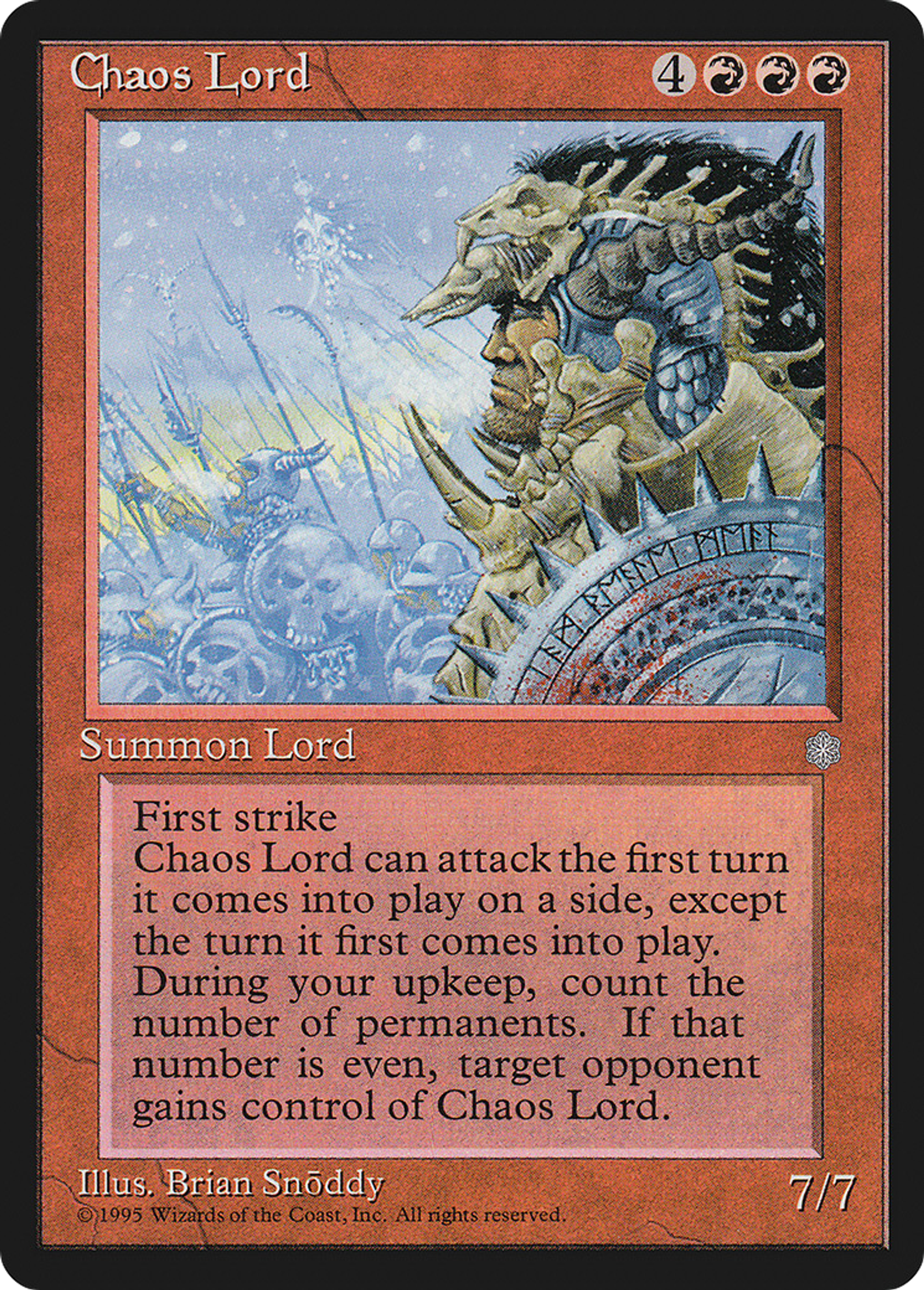 Seigneur du chaos — Ice Age — Magic: The Gathering