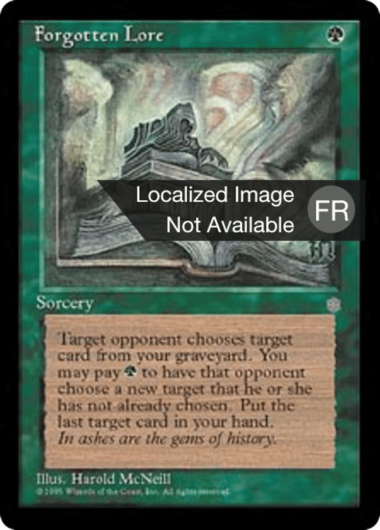 Sapience oubliée — Ice Age — Magic: The Gathering