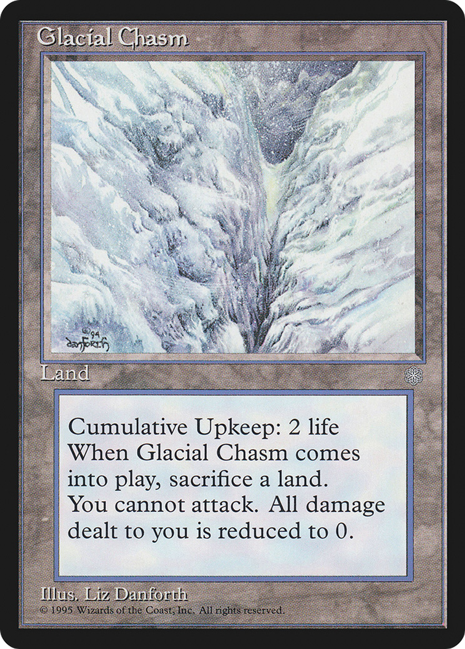 Précipice glaciaire — Ice Age — Magic: The Gathering