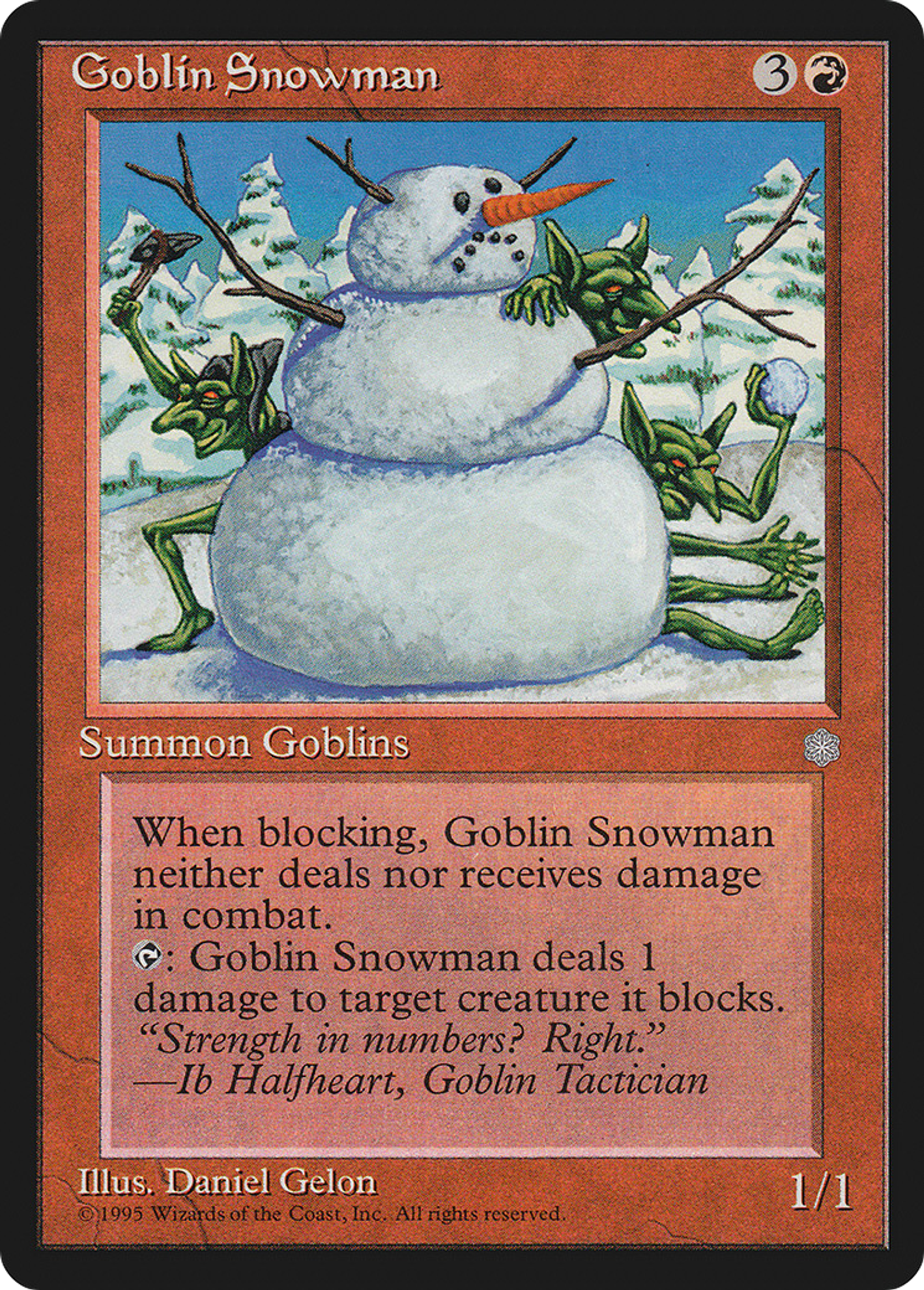 Bonhomme de neige gobelin — Ice Age — Magic: The Gathering