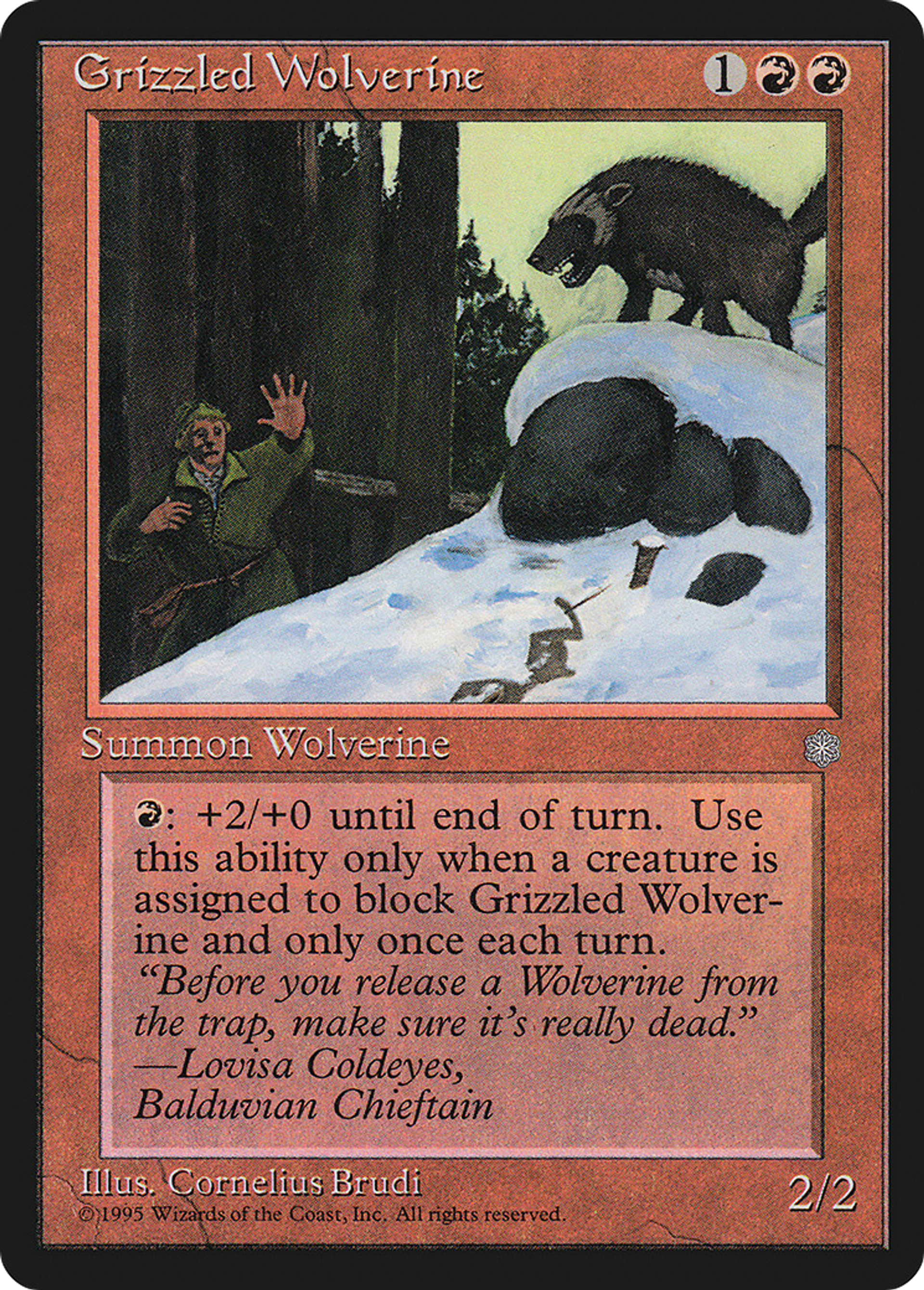 Grizzled Wolverine — Ice Age — Magic: The Gathering