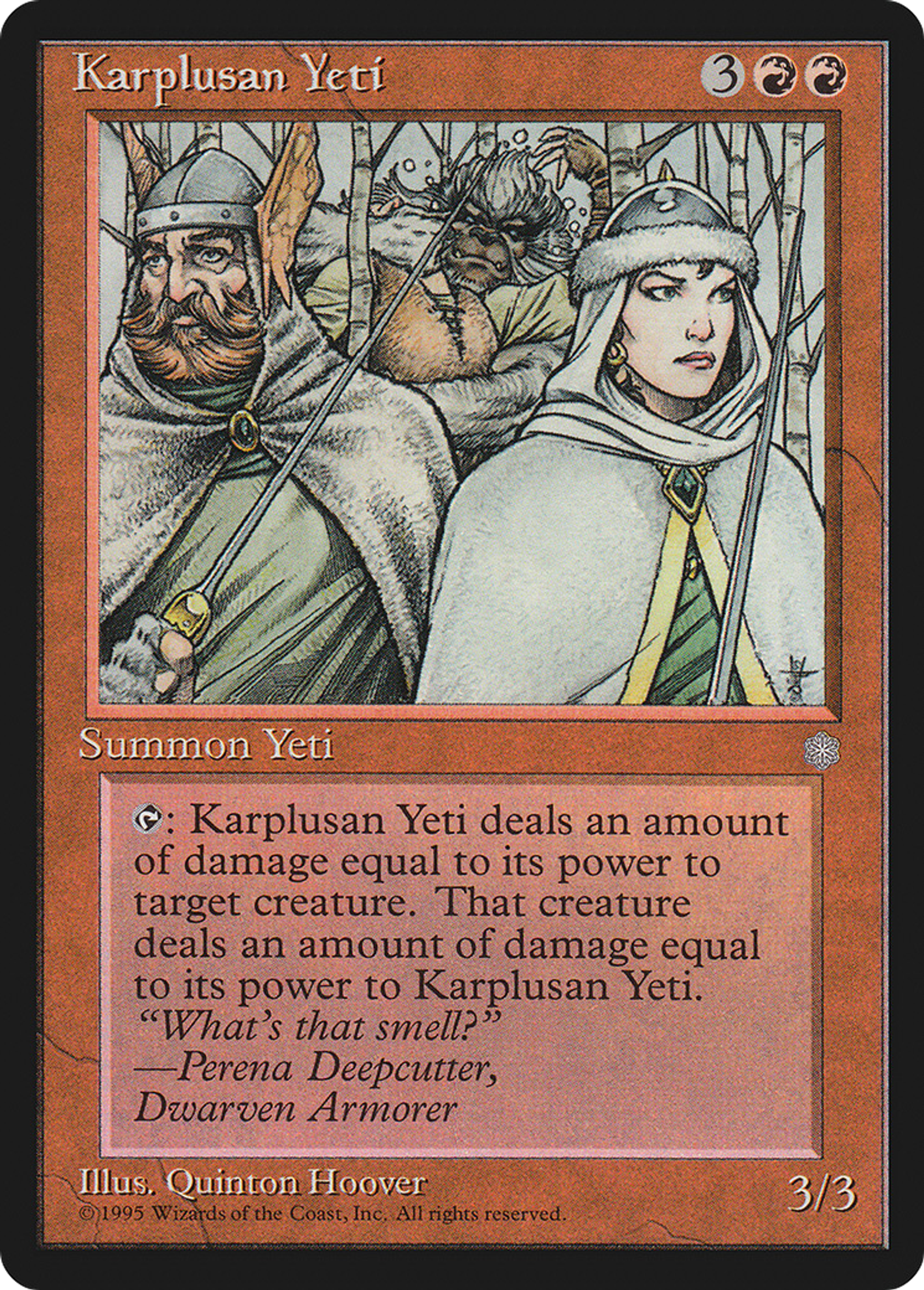 Karplusan Yeti — Ice Age — Magic: The Gathering