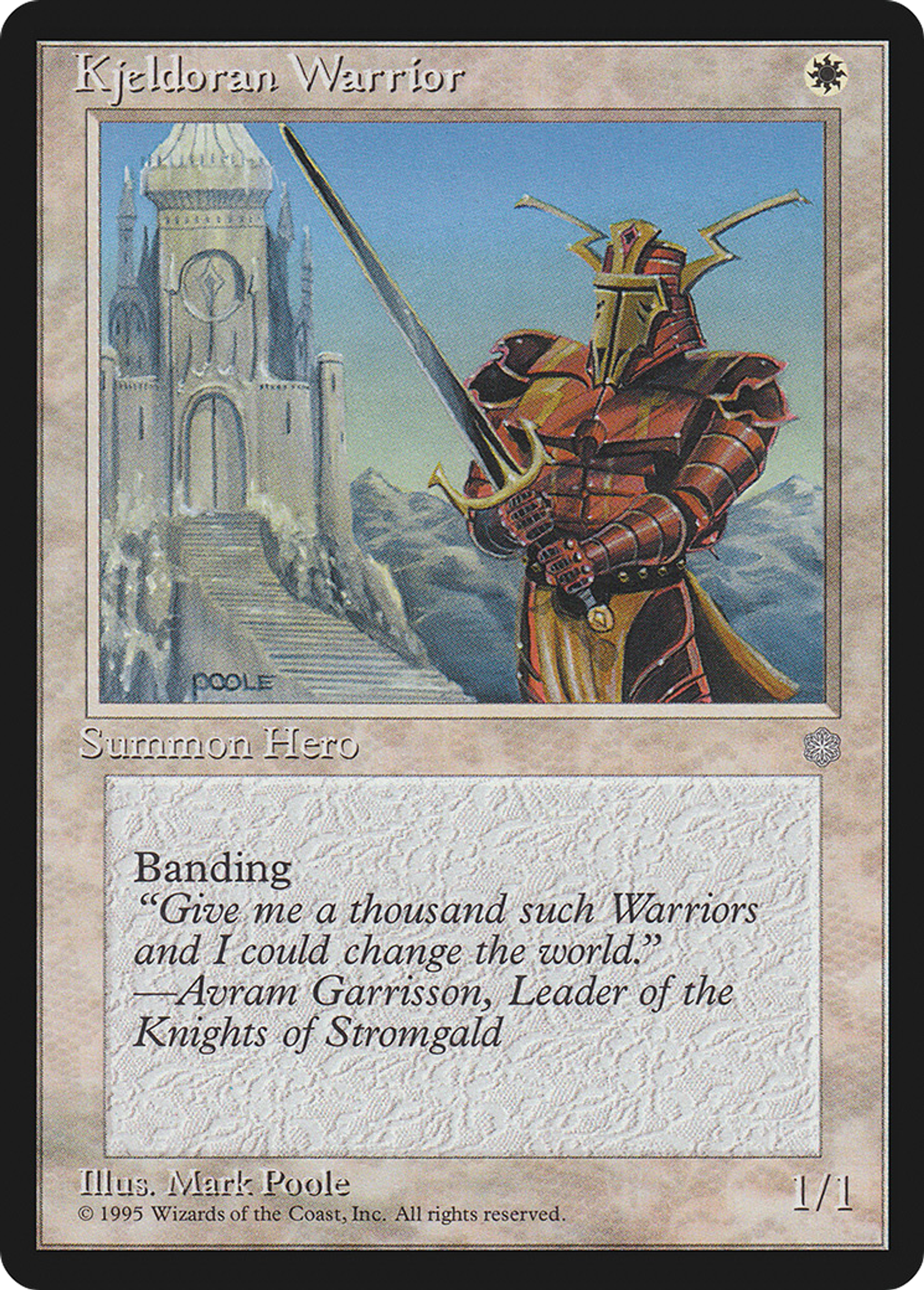 Kjeldoran Warrior — Ice Age — Magic: The Gathering
