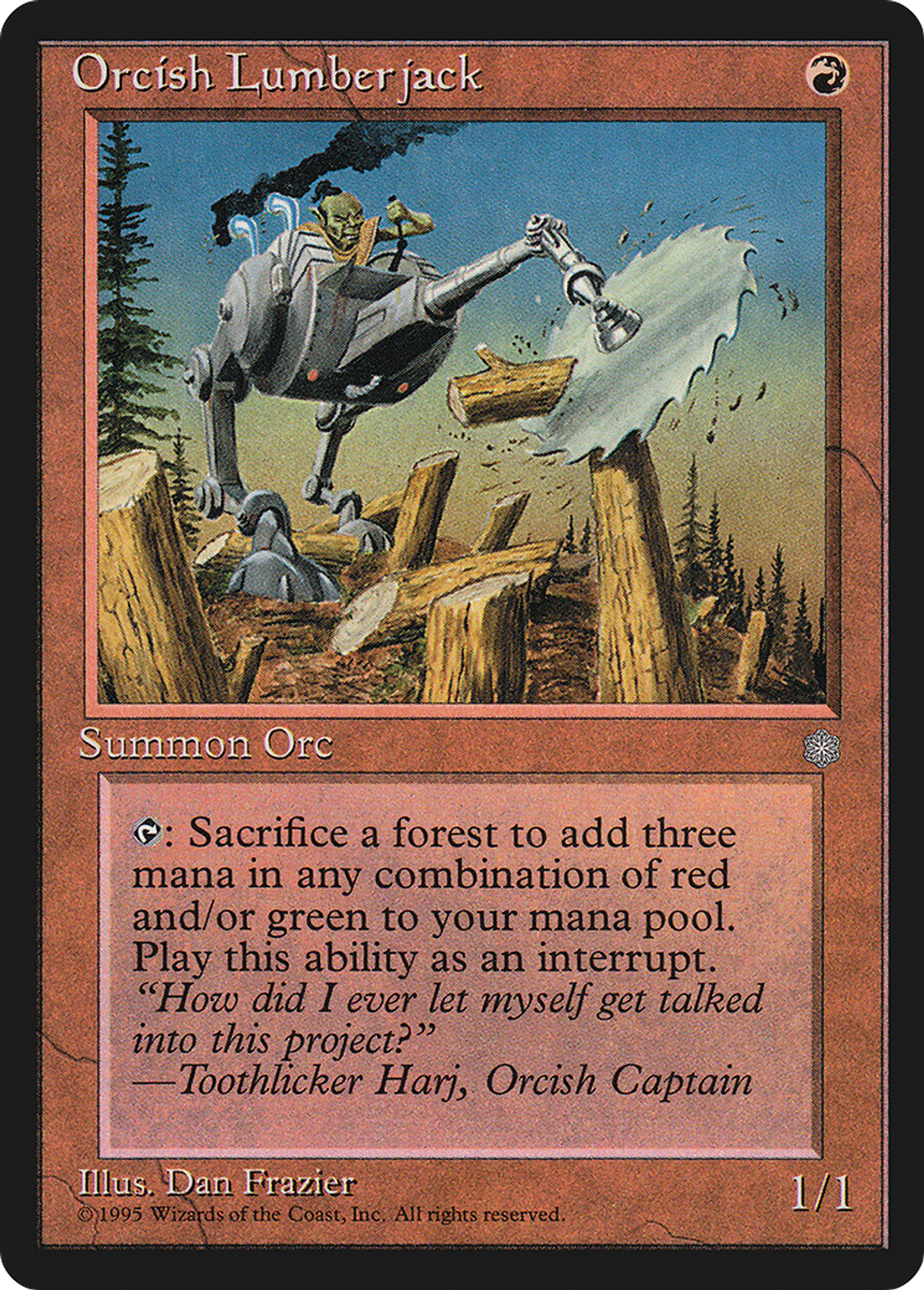 Orcish Lumberjack — Ice Age — Magic: The Gathering