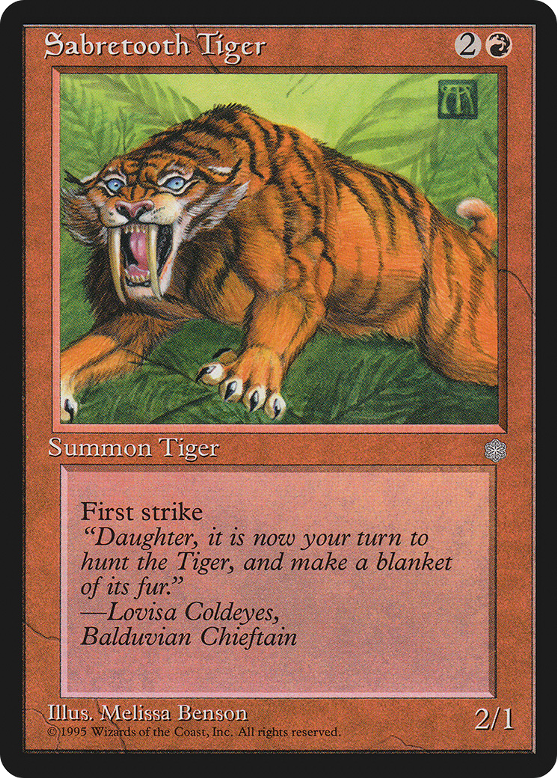 Tigre à dents de sabre — Ice Age — Magic: The Gathering