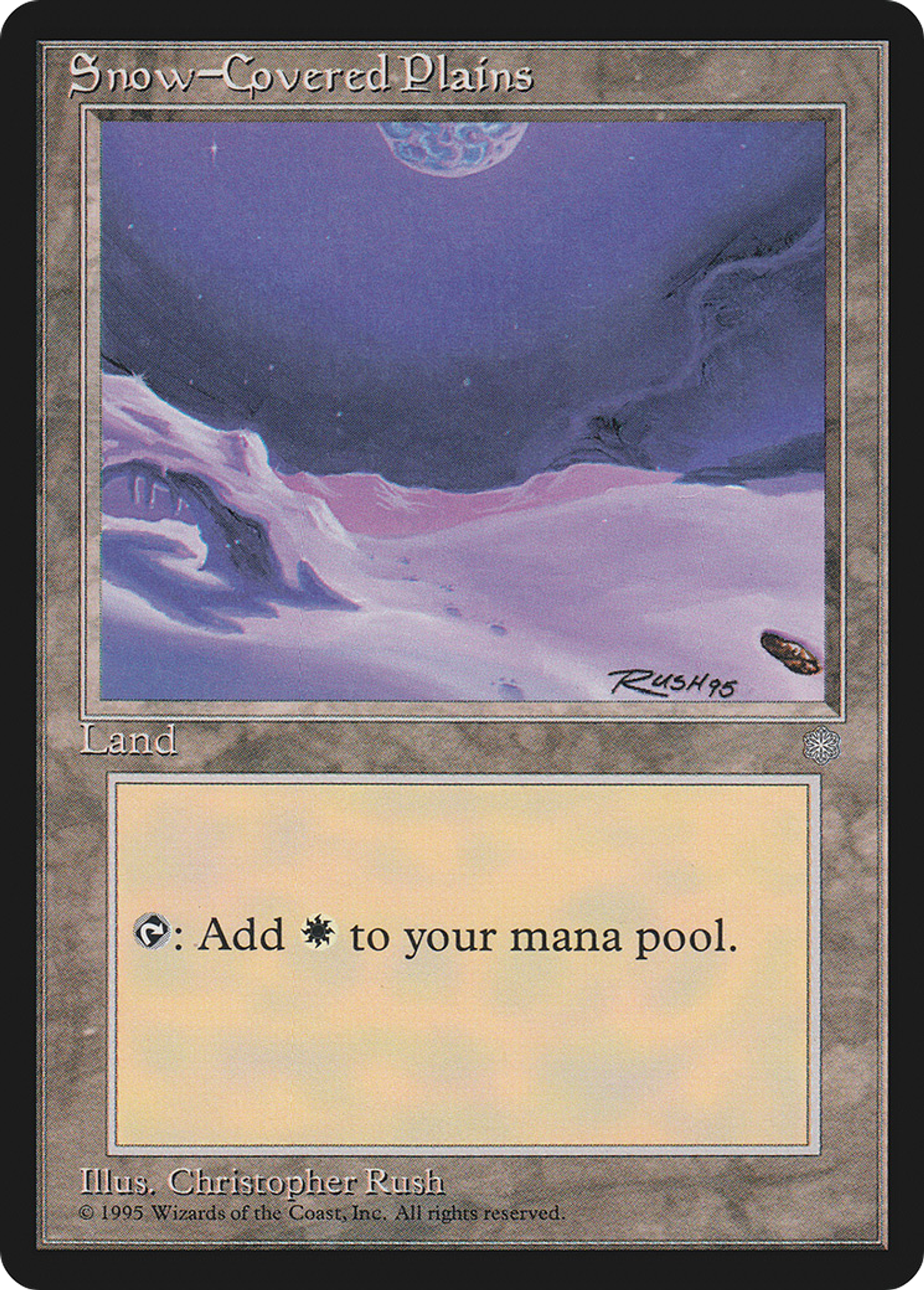 Snow-Covered Plains — Ice Age — Magic: The Gathering