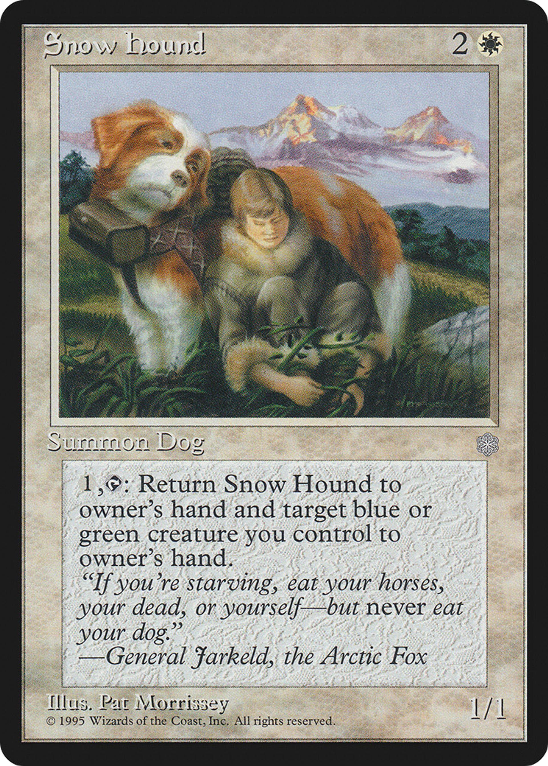 Chien de chasse des neiges — Ice Age — Magic: The Gathering