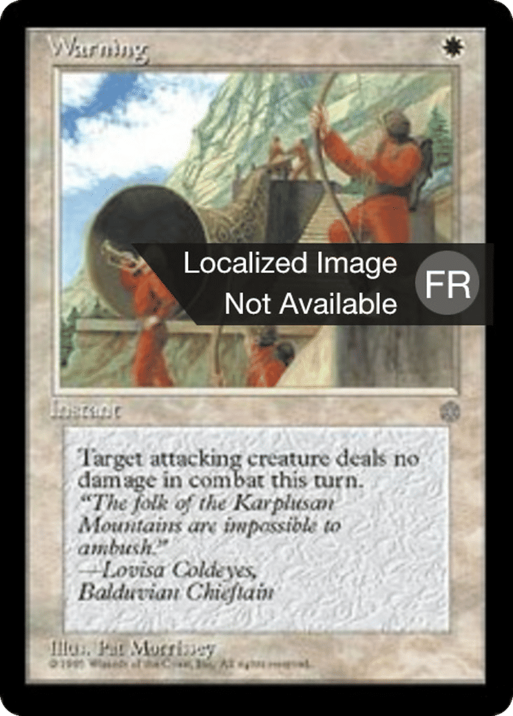 Avertissement — Ice Age — Magic: The Gathering