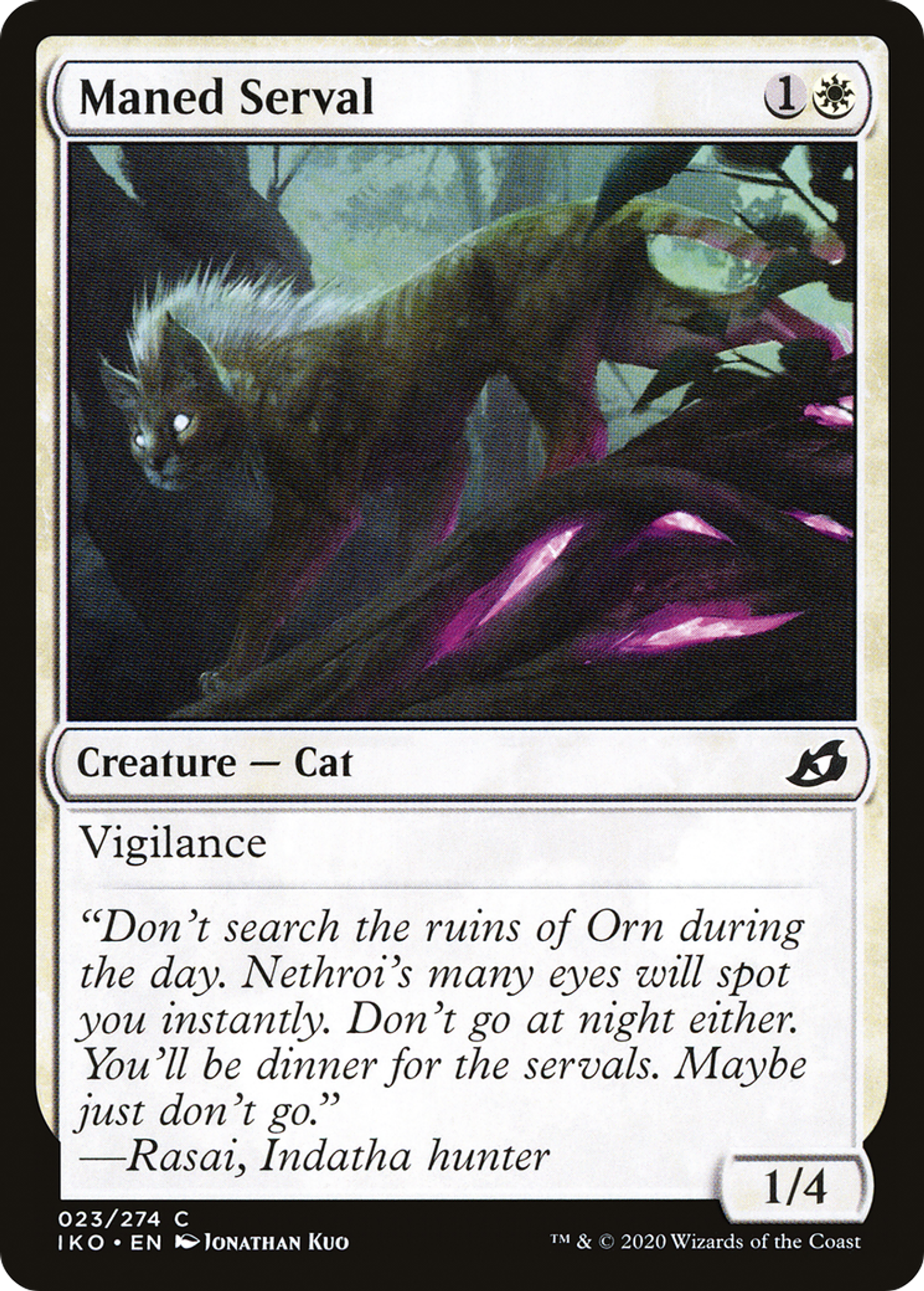 Maned Serval — Ikoria: Lair of Behemoths — Magic: The Gathering