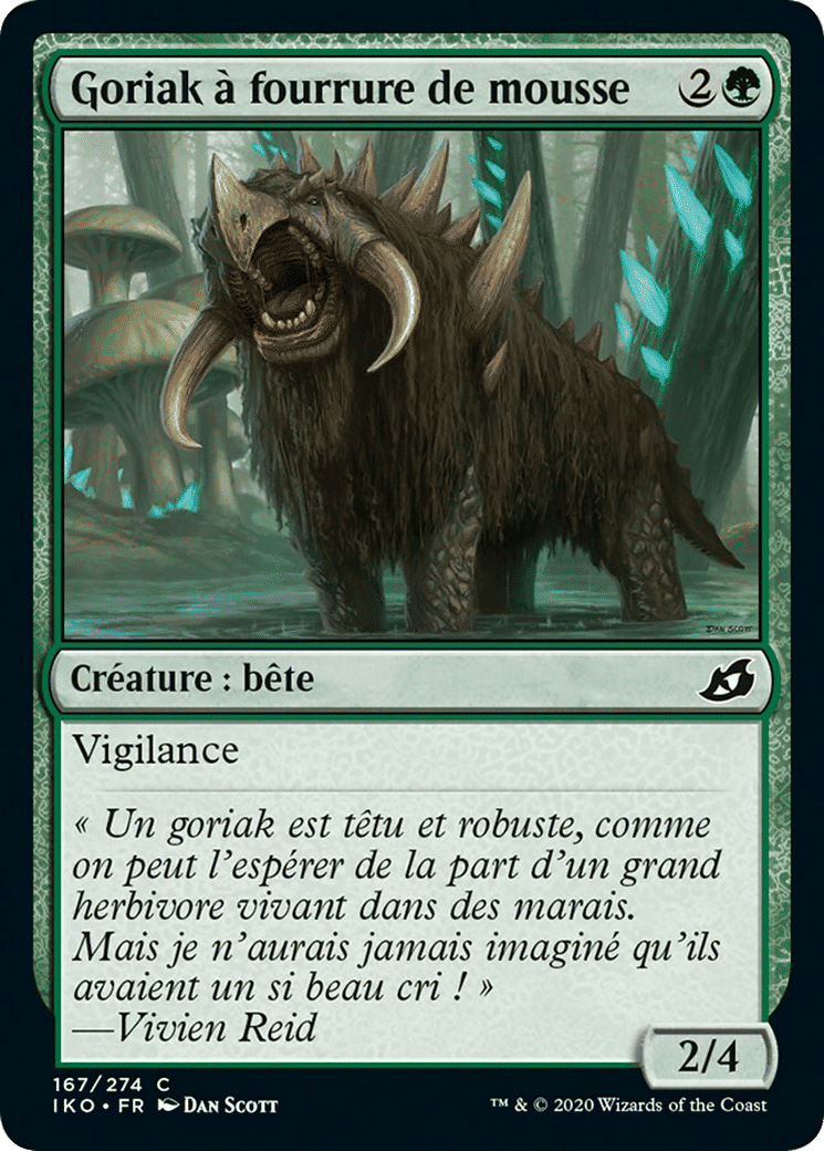 Goriak à fourrure de mousse — Ikoria: Lair of Behemoths — Magic: The Gathering