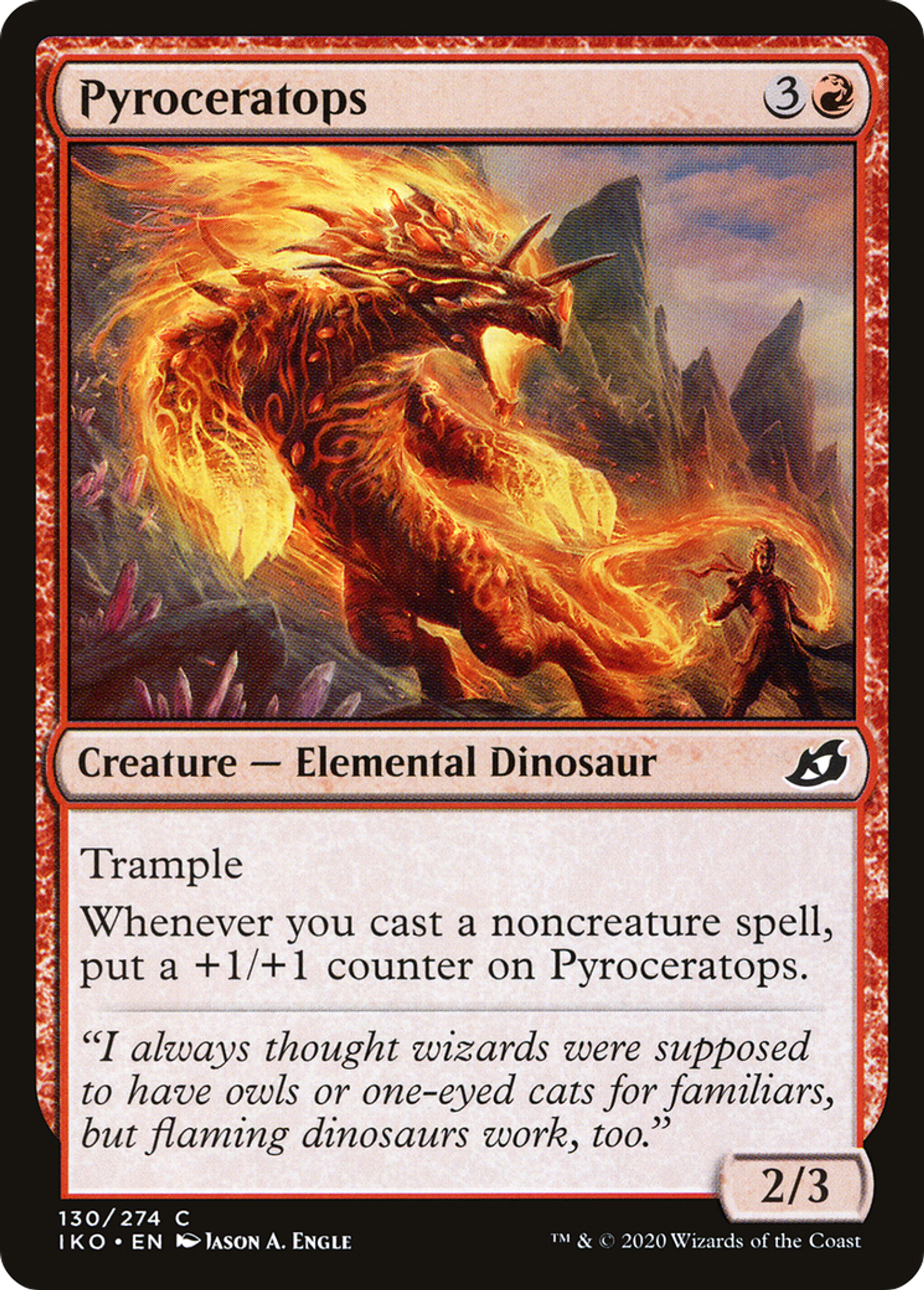 Pyrocératops — Ikoria: Lair of Behemoths — Magic: The Gathering