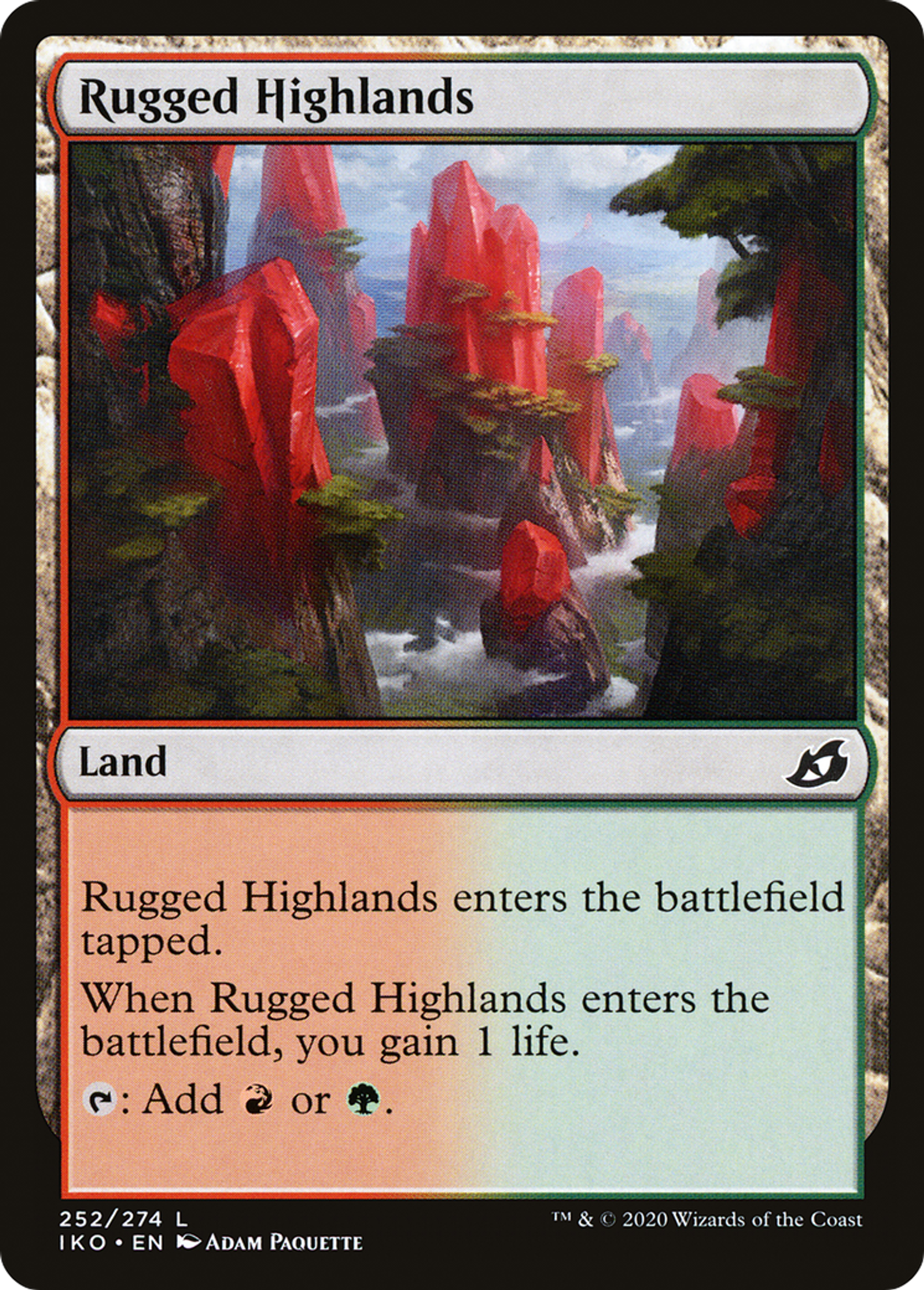 Rugged Highlands — Ikoria: Lair of Behemoths — Magic: The Gathering