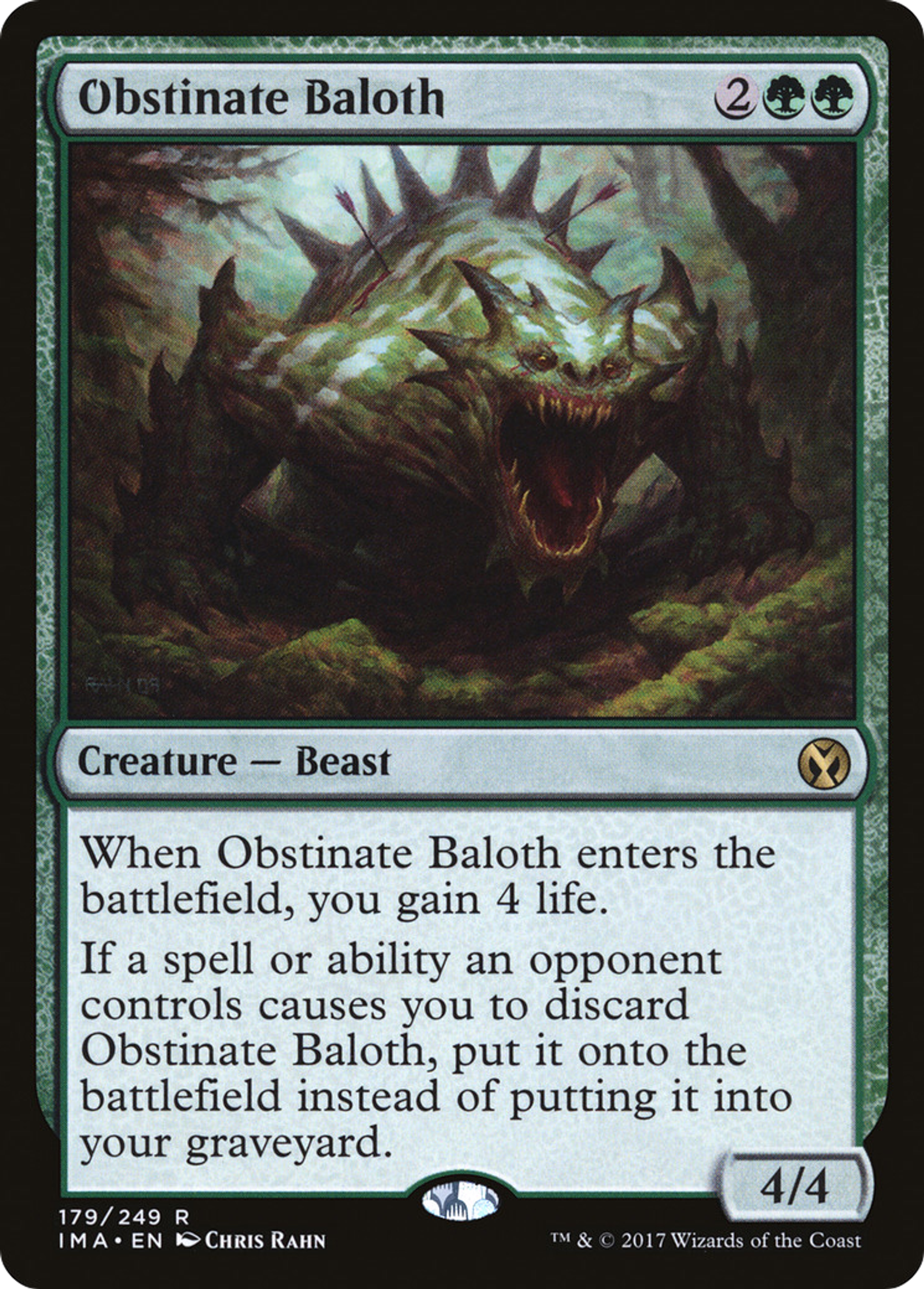 Obstinate Baloth — Iconic Masters — Magic: The Gathering