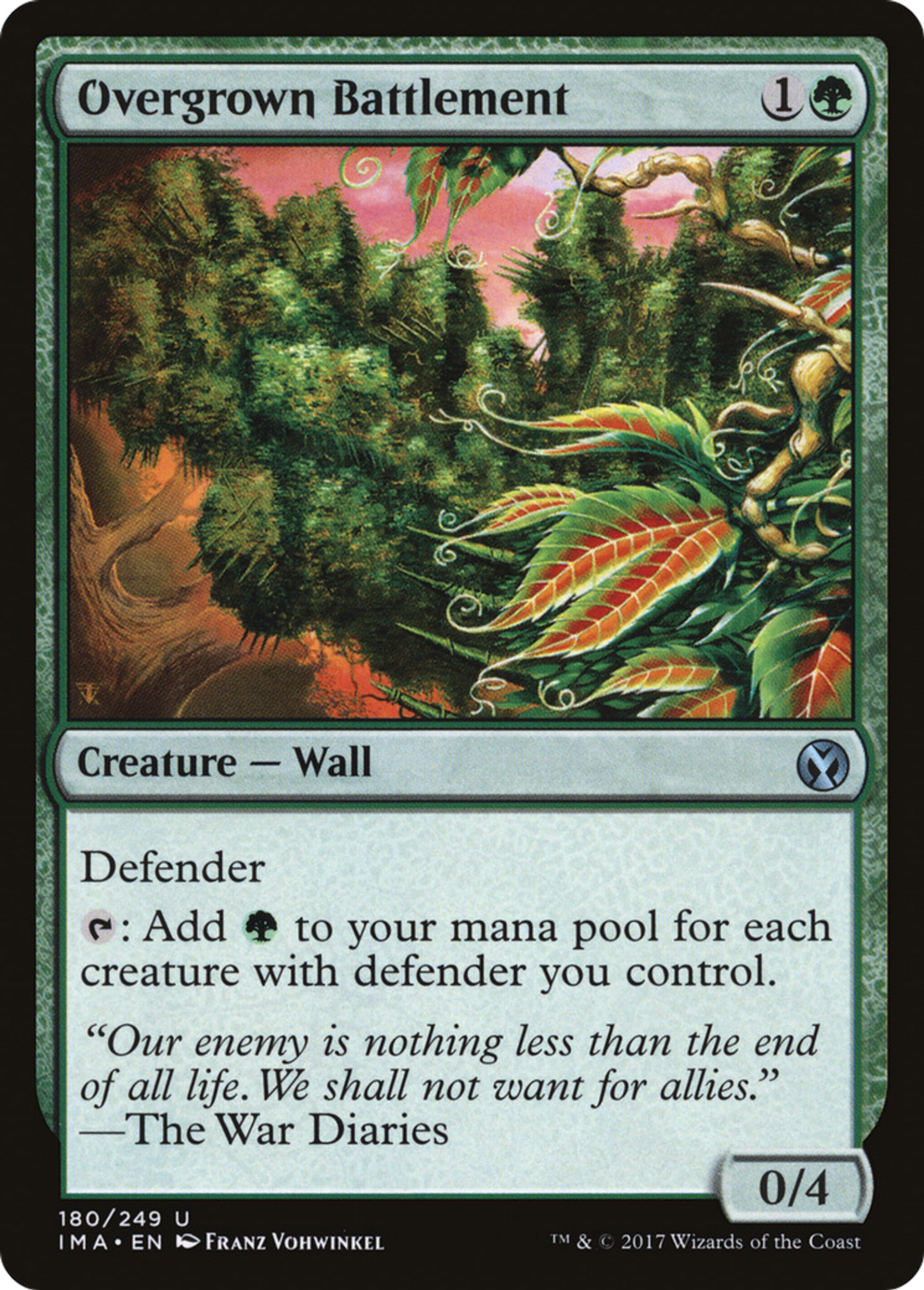 Overgrown Battlement — Iconic Masters — Magic: The Gathering