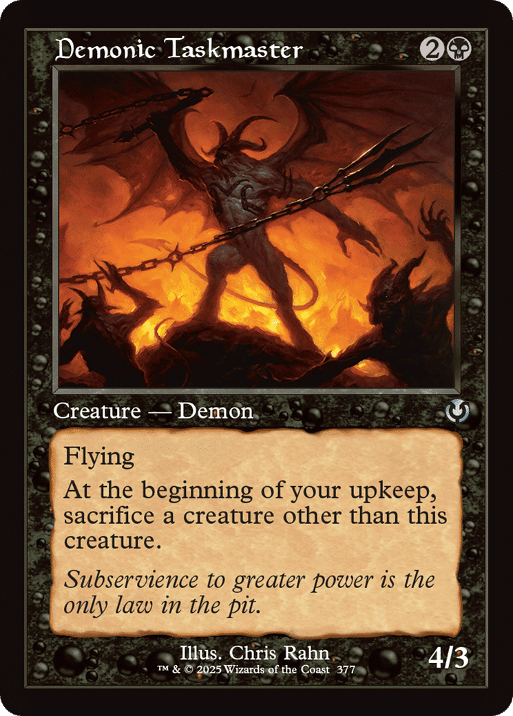 Demonic Taskmaster — Innistrad Remastered — Magic: The Gathering