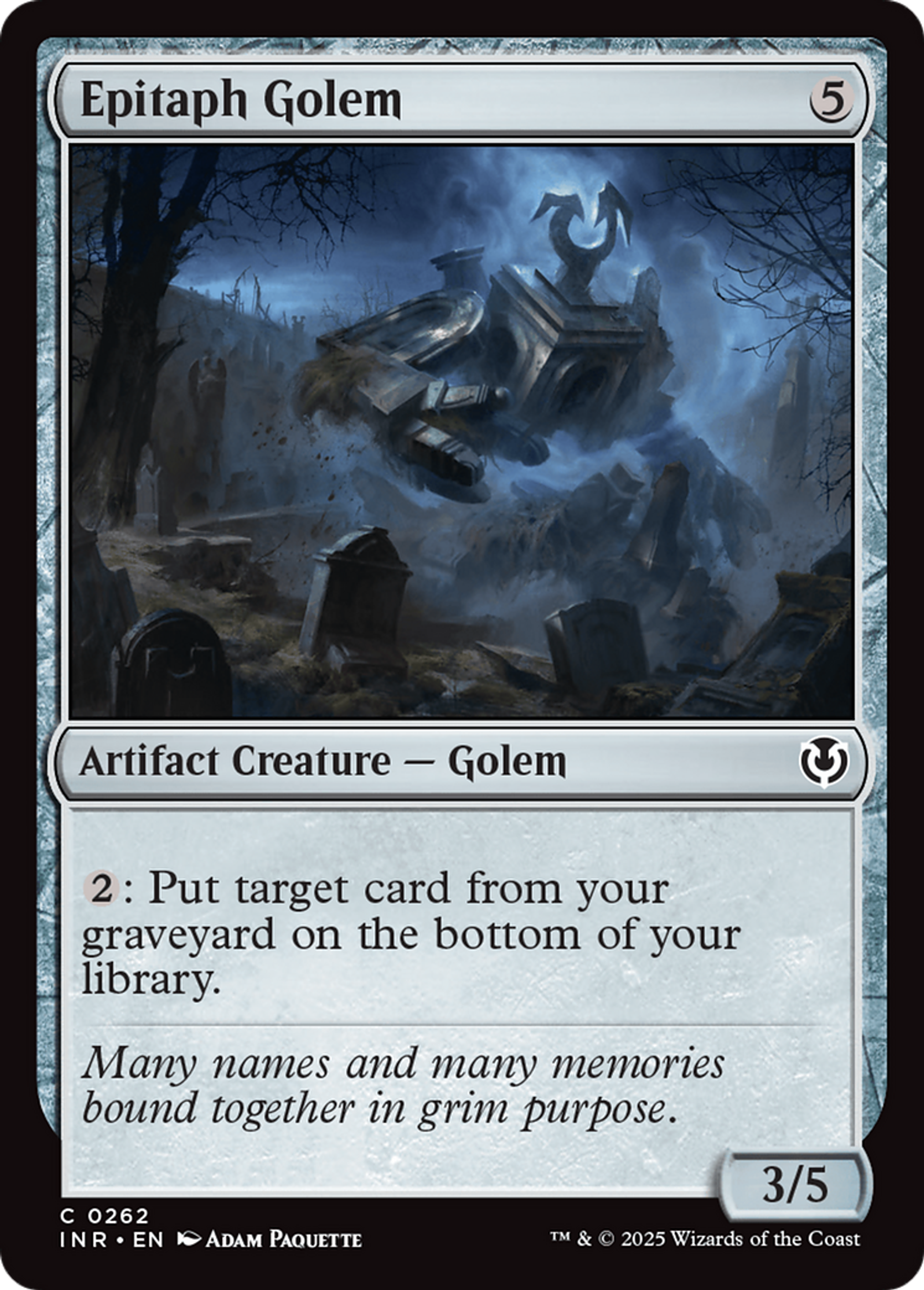 Golem d'épitaphe — Innistrad Remastered — Magic: The Gathering
