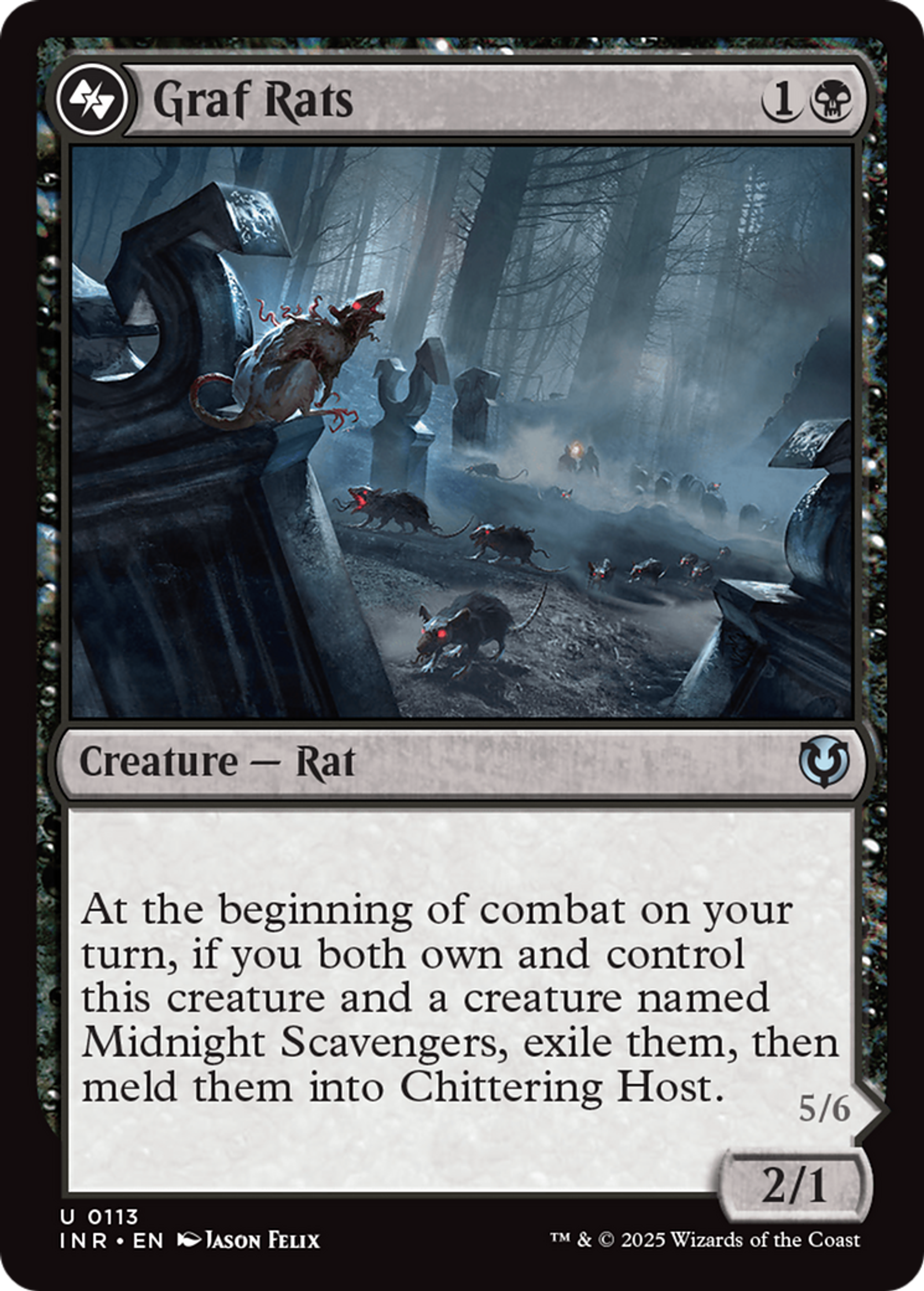 Graf Rats // Chittering Host — Innistrad Remastered — Magic: The Gathering